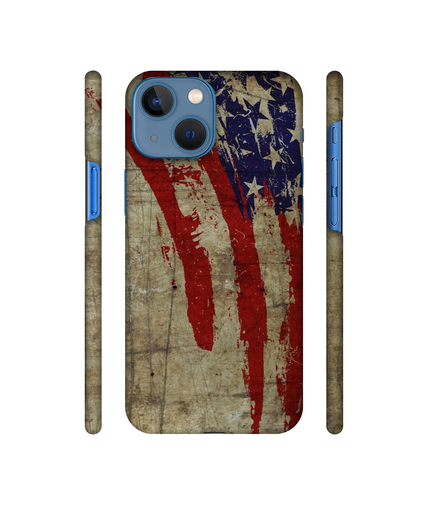 Vintage American Flag Designer Hard Back Cover for Apple iPhone 13 Mini