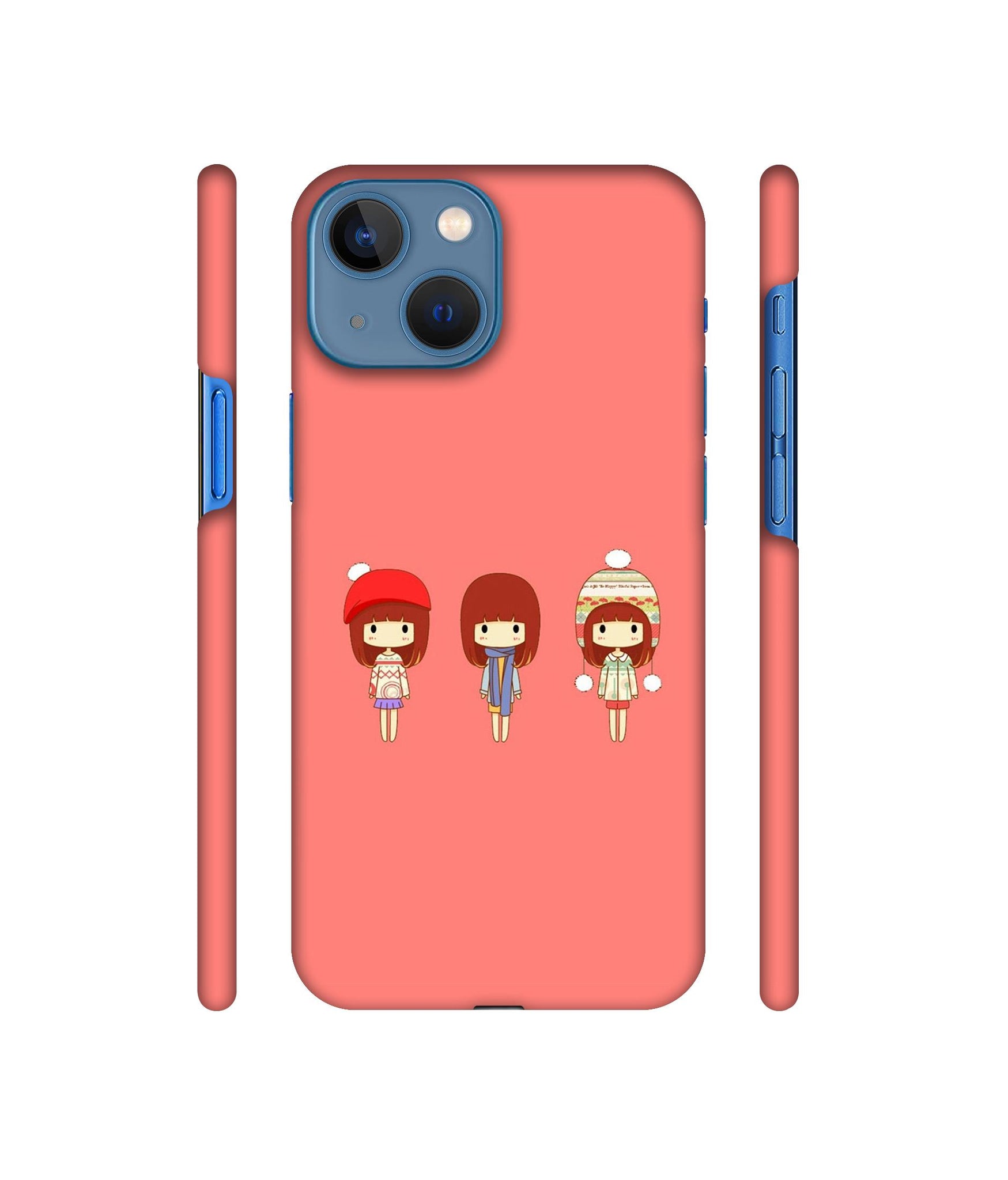 Cute Girls Designer Hard Back Cover for Apple iPhone 13 Mini