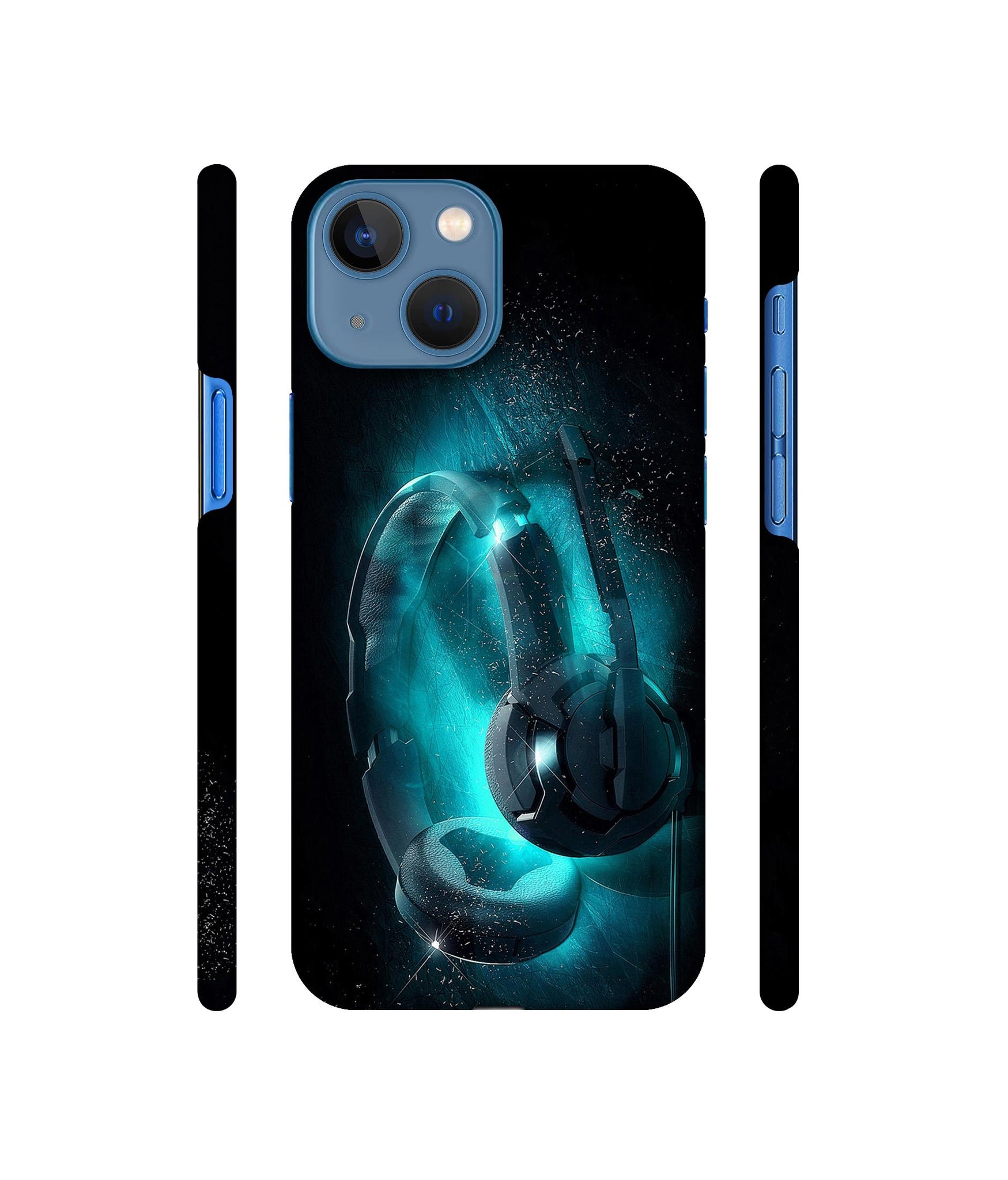 Cool Headphone Designer Hard Back Cover for Apple iPhone 13 Mini