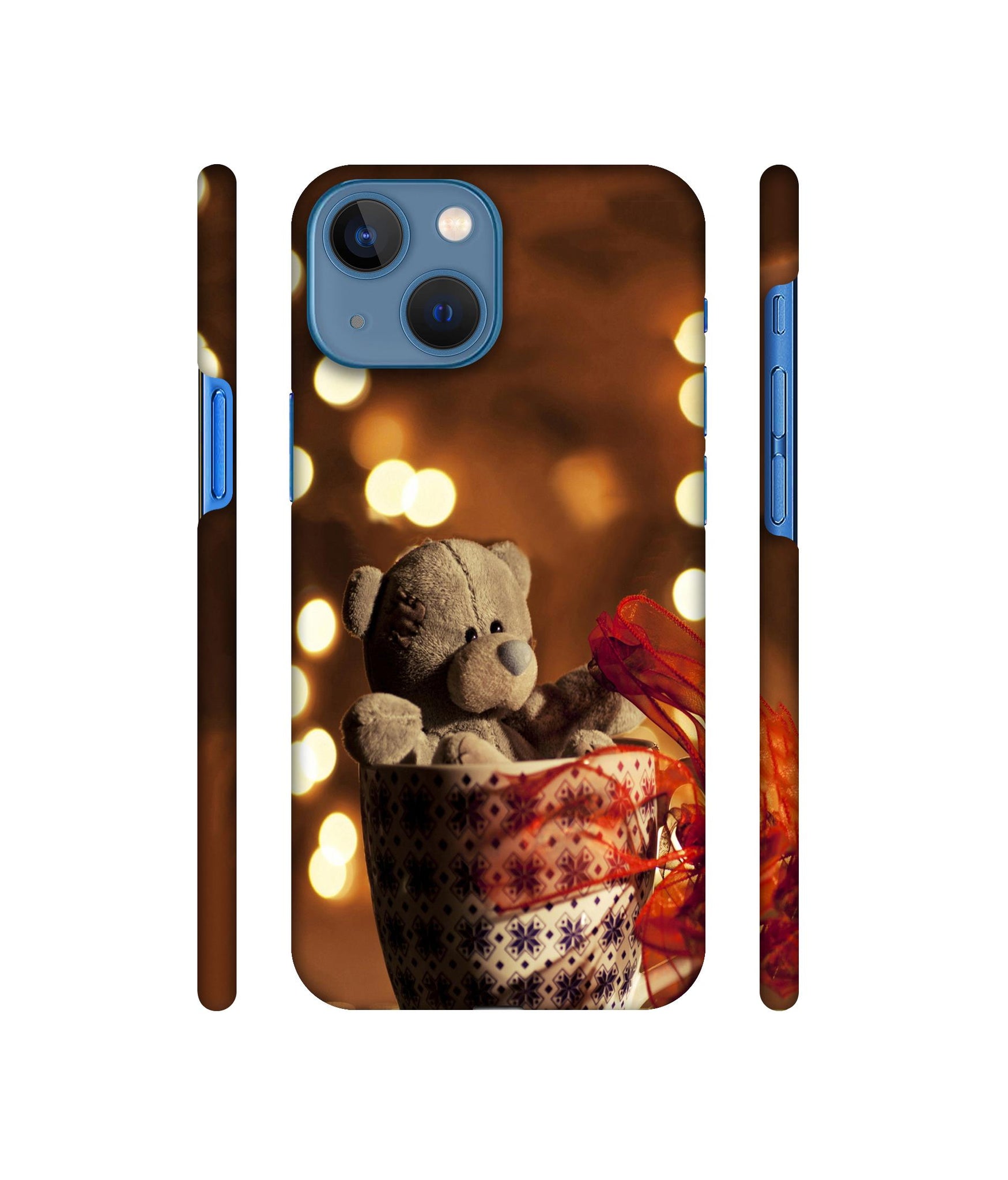 Teddy In Cup Designer Hard Back Cover for Apple iPhone 13 Mini