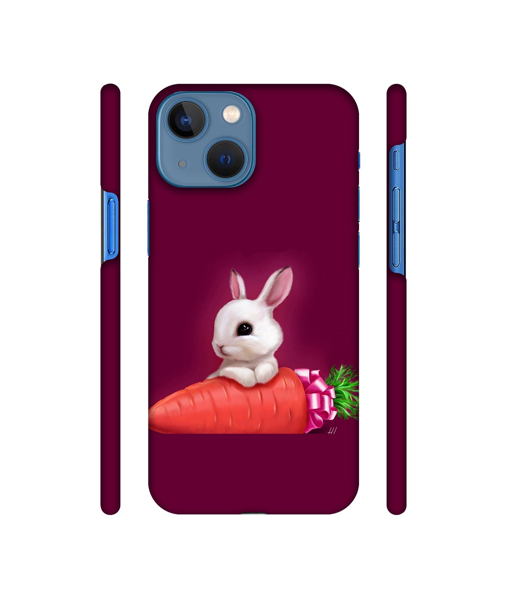 Bunny With Carrot Designer Hard Back Cover for Apple iPhone 13 Mini