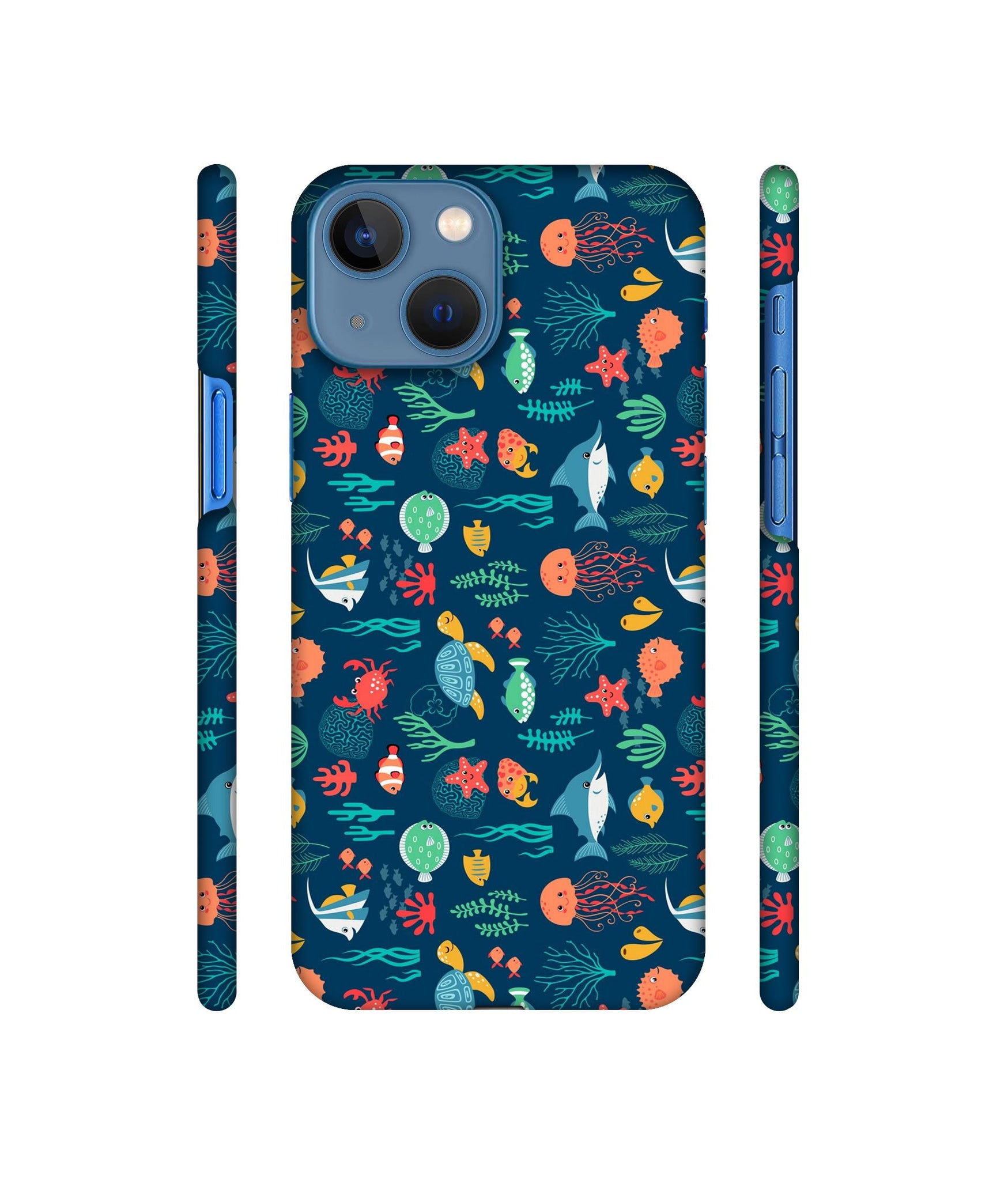Aquarium Texture Designer Hard Back Cover for Apple iPhone 13 Mini