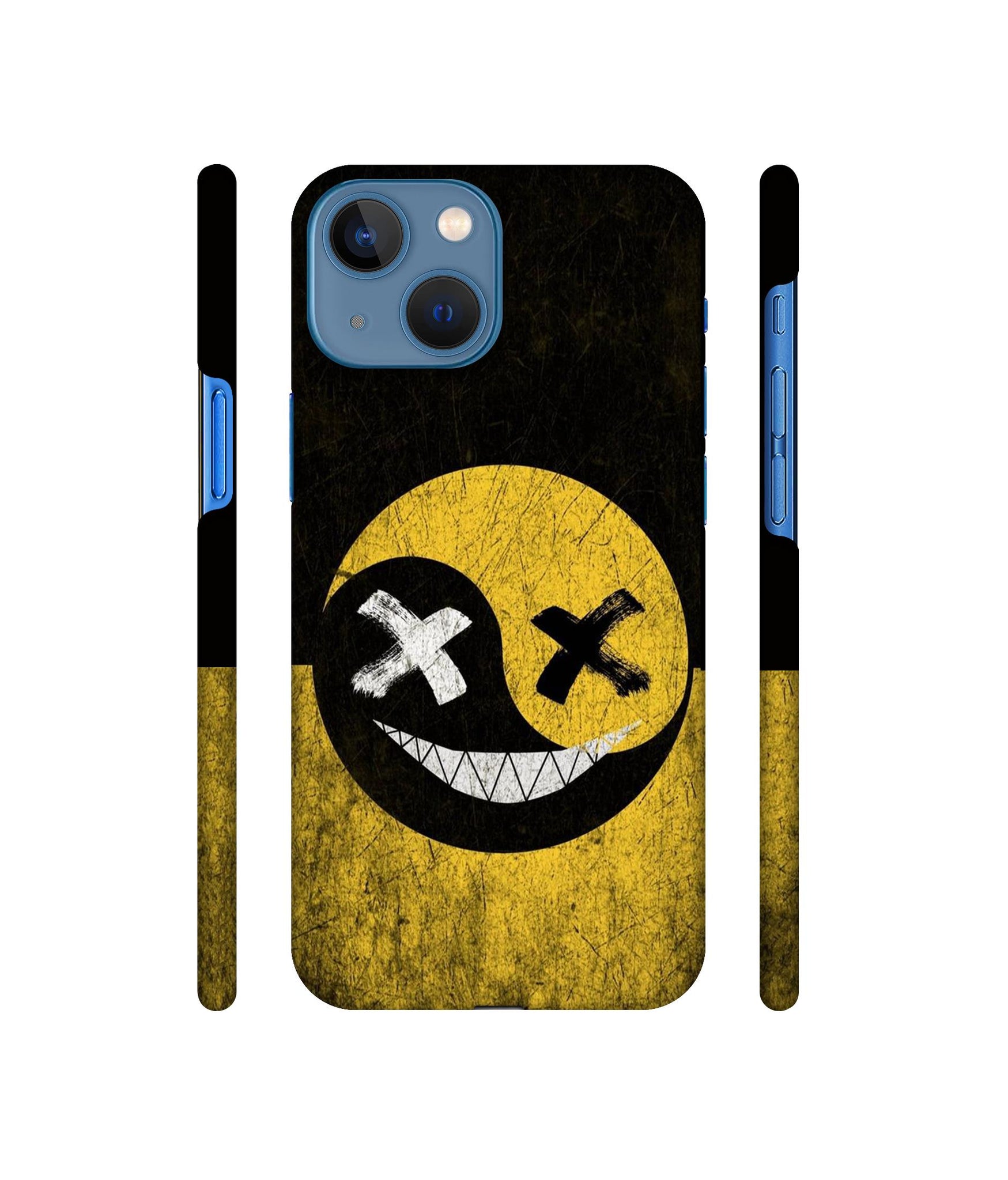 Double Face Smile Designer Hard Back Cover for Apple iPhone 13 Mini