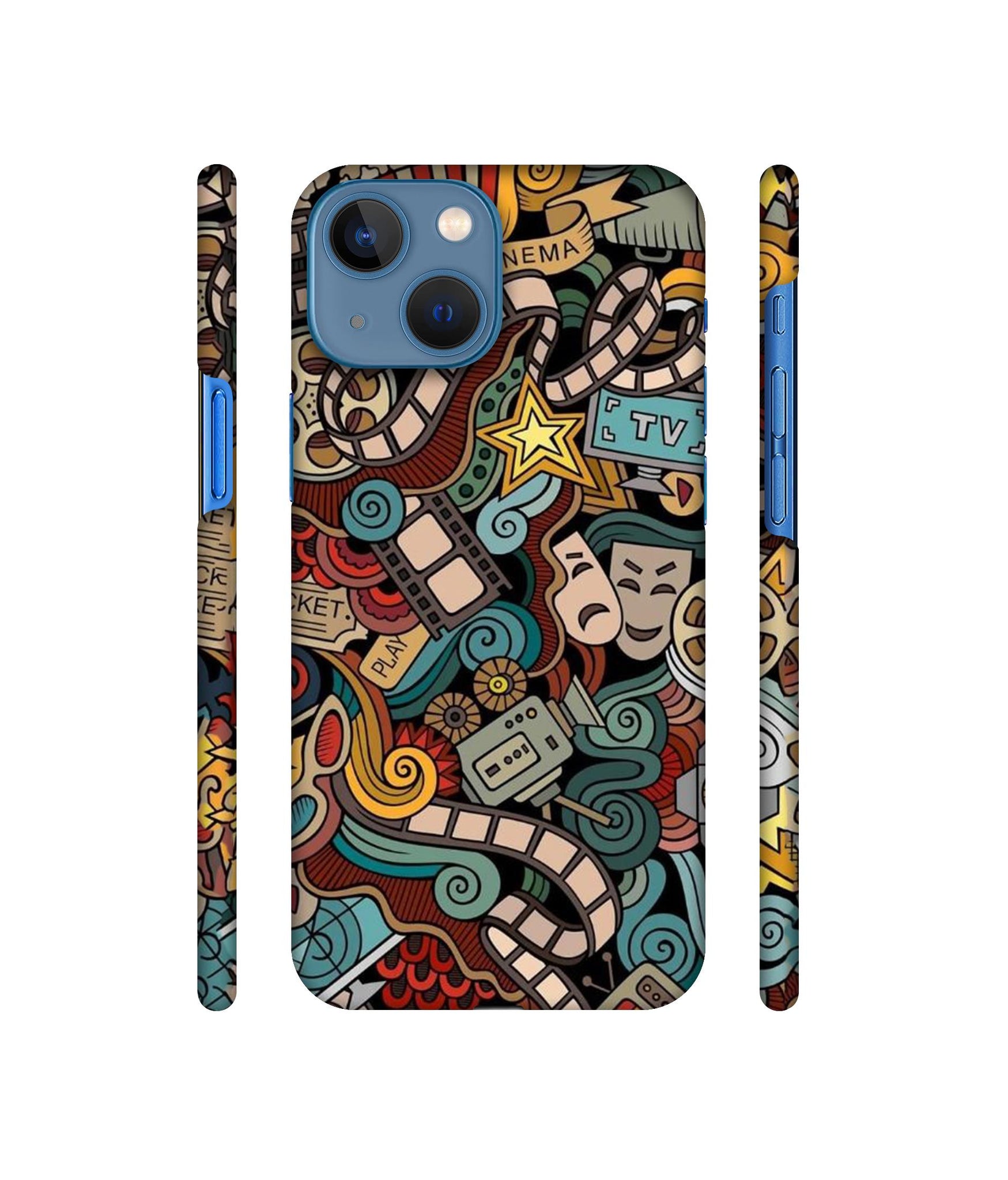 Movies Designer Hard Back Cover for Apple iPhone 13 Mini