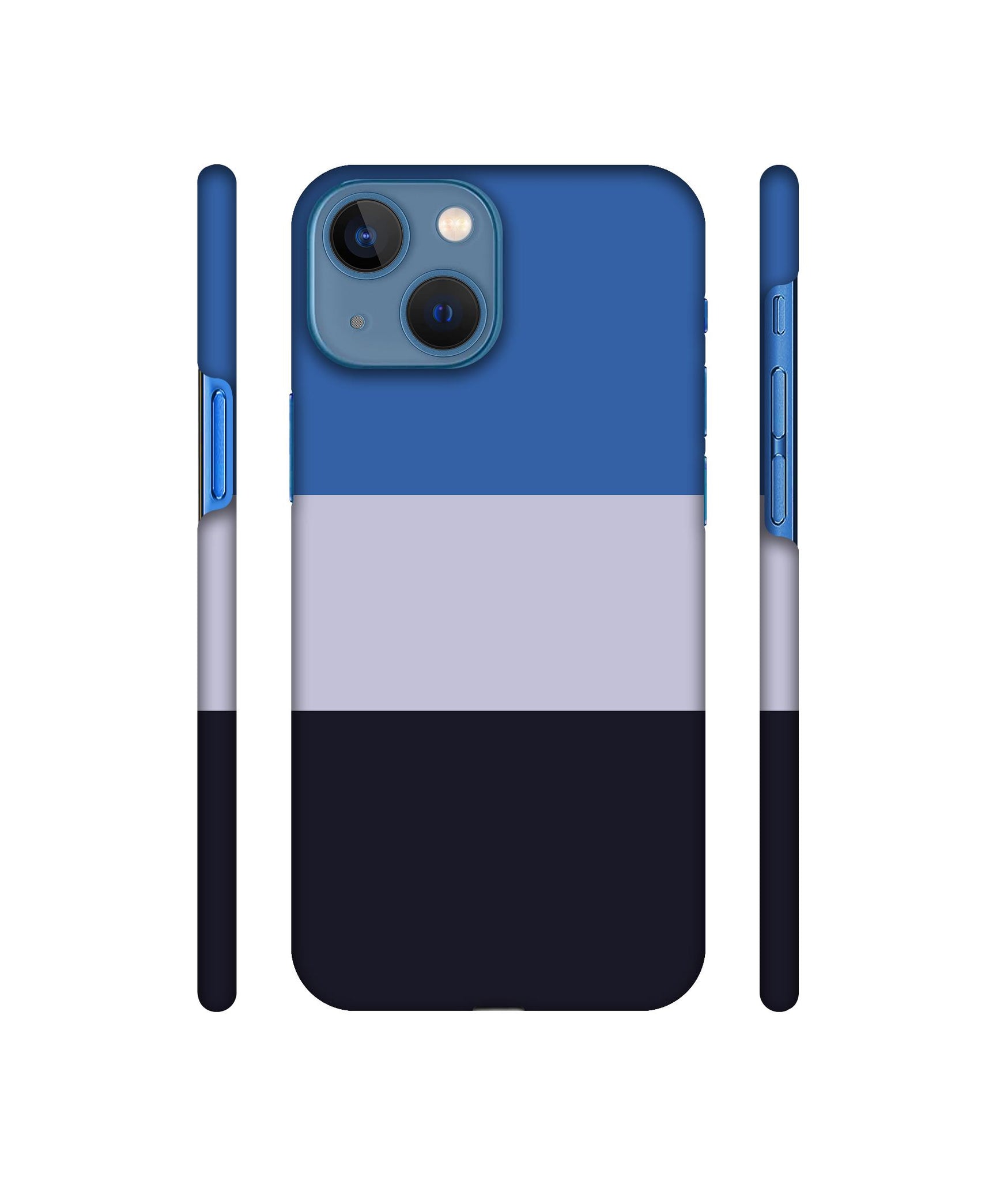 Three Colour Straps Designer Hard Back Cover for Apple iPhone 13 Mini