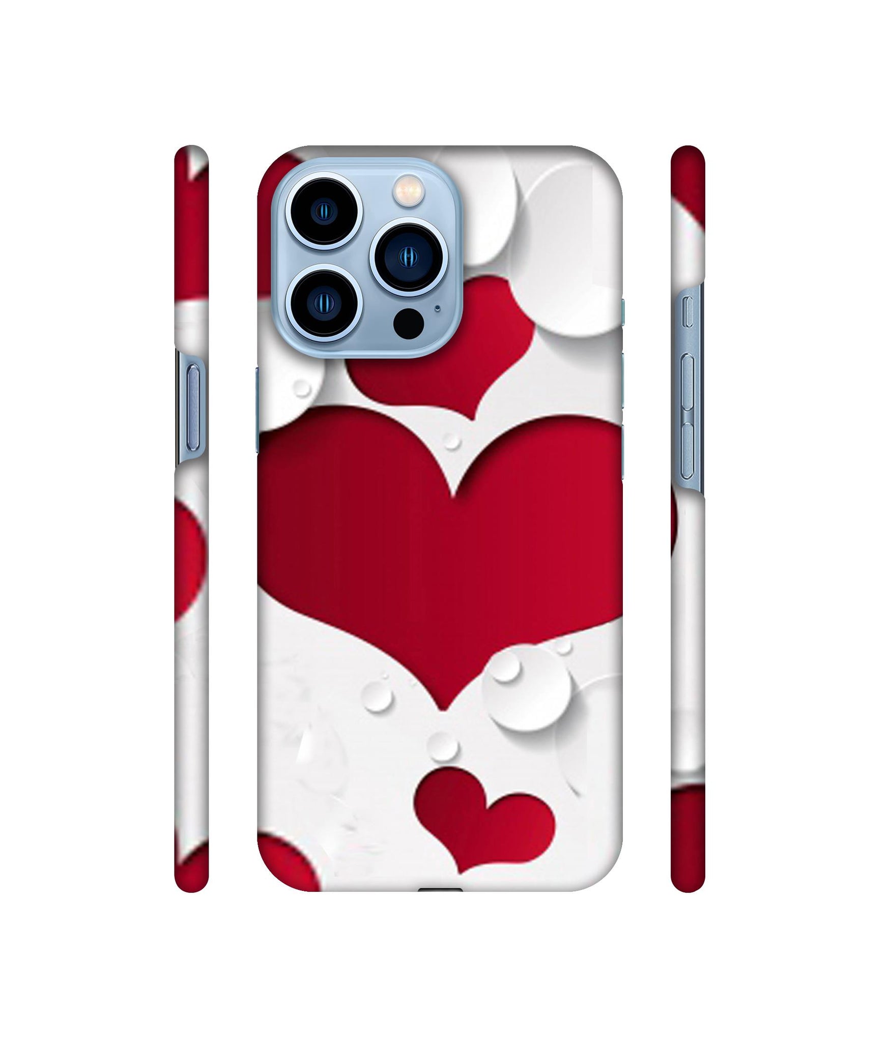 Multiple Hearts Designer Hard Back Cover for Apple iPhone 13 Pro