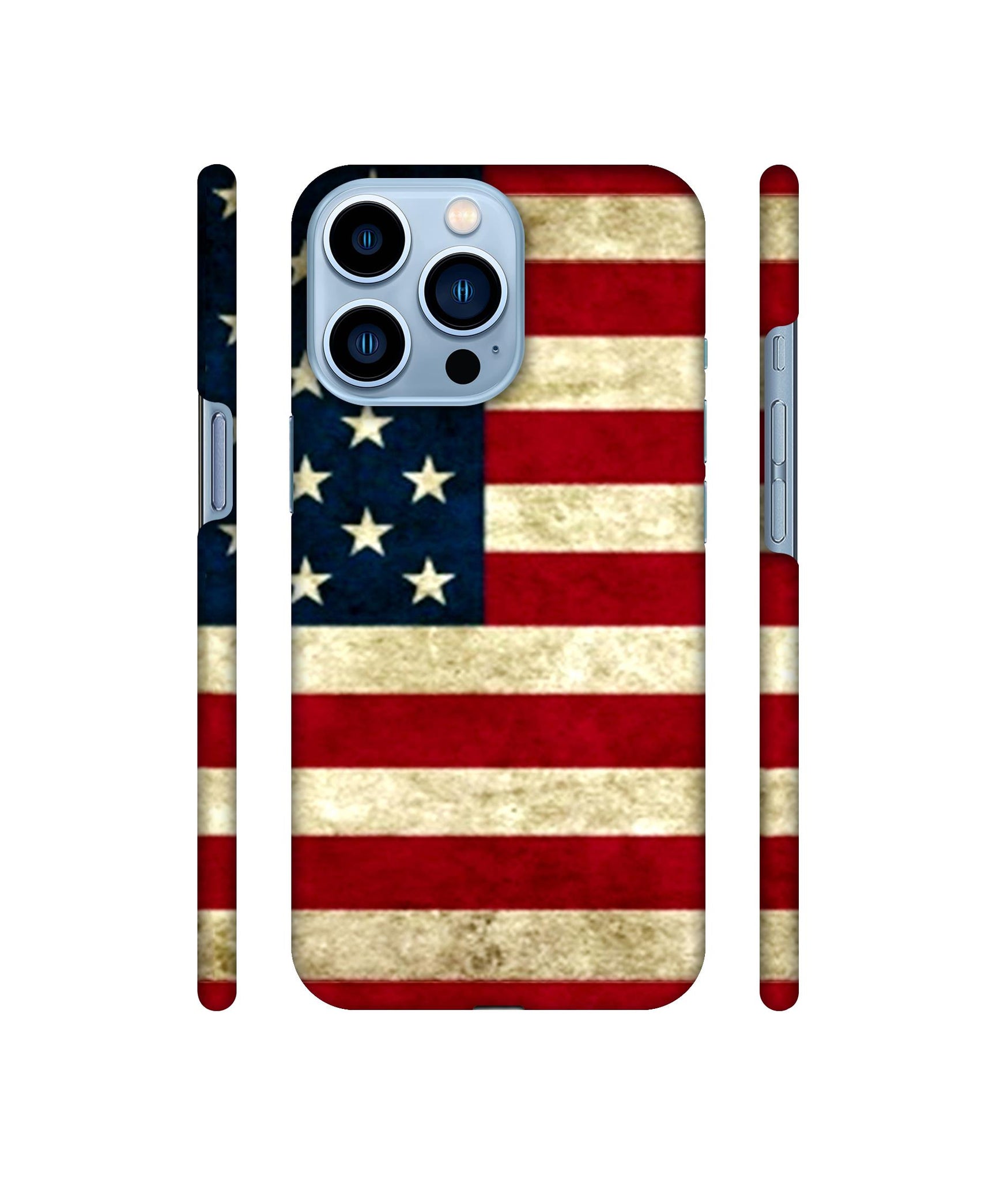 Multicoloured USA Flag Designer Hard Back Cover for Apple iPhone 13 Pro