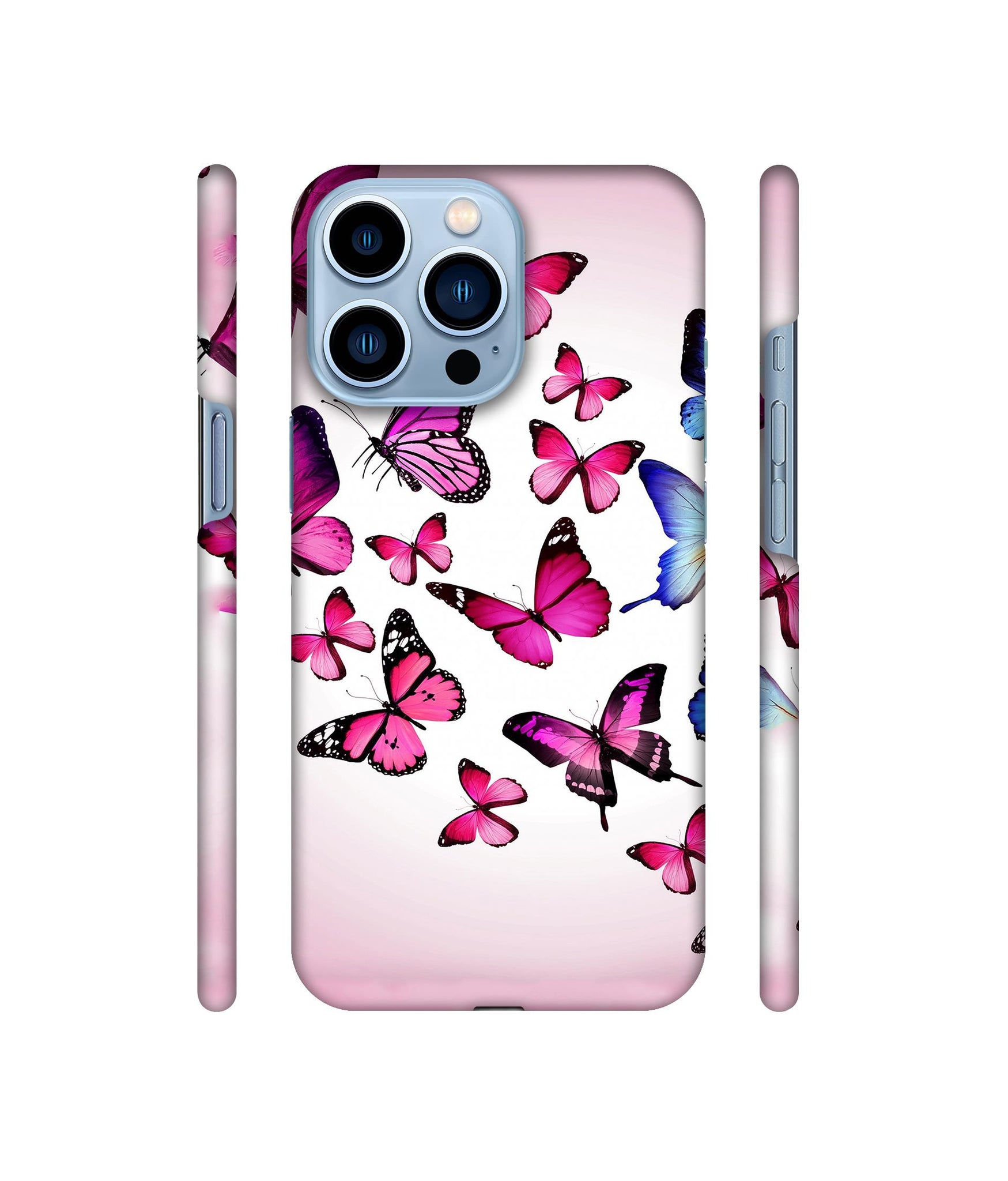 Flying Colorful Butterfly Designer Hard Back Cover for Apple iPhone 13 Pro