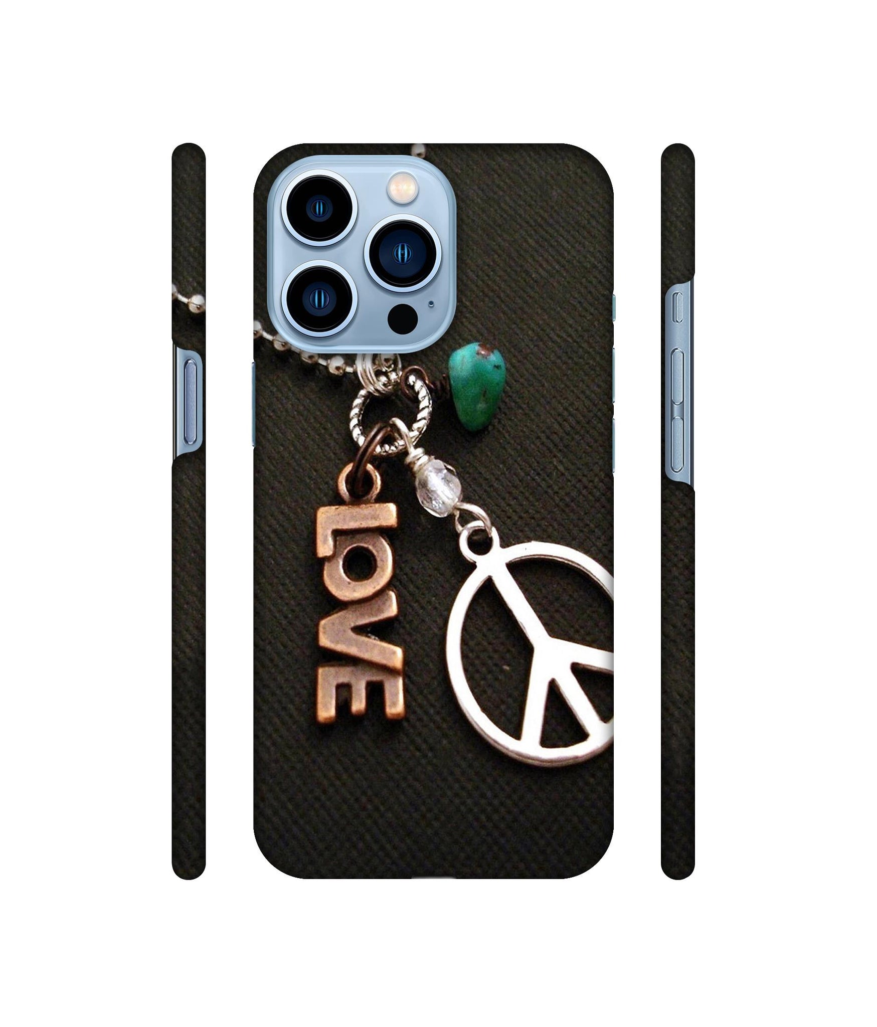 Love and Peace Designer Hard Back Cover for Apple iPhone 13 Pro