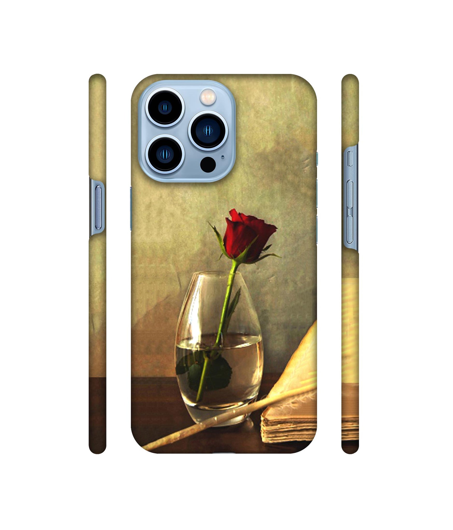 Red Rose in Glass Designer Hard Back Cover for Apple iPhone 13 Pro