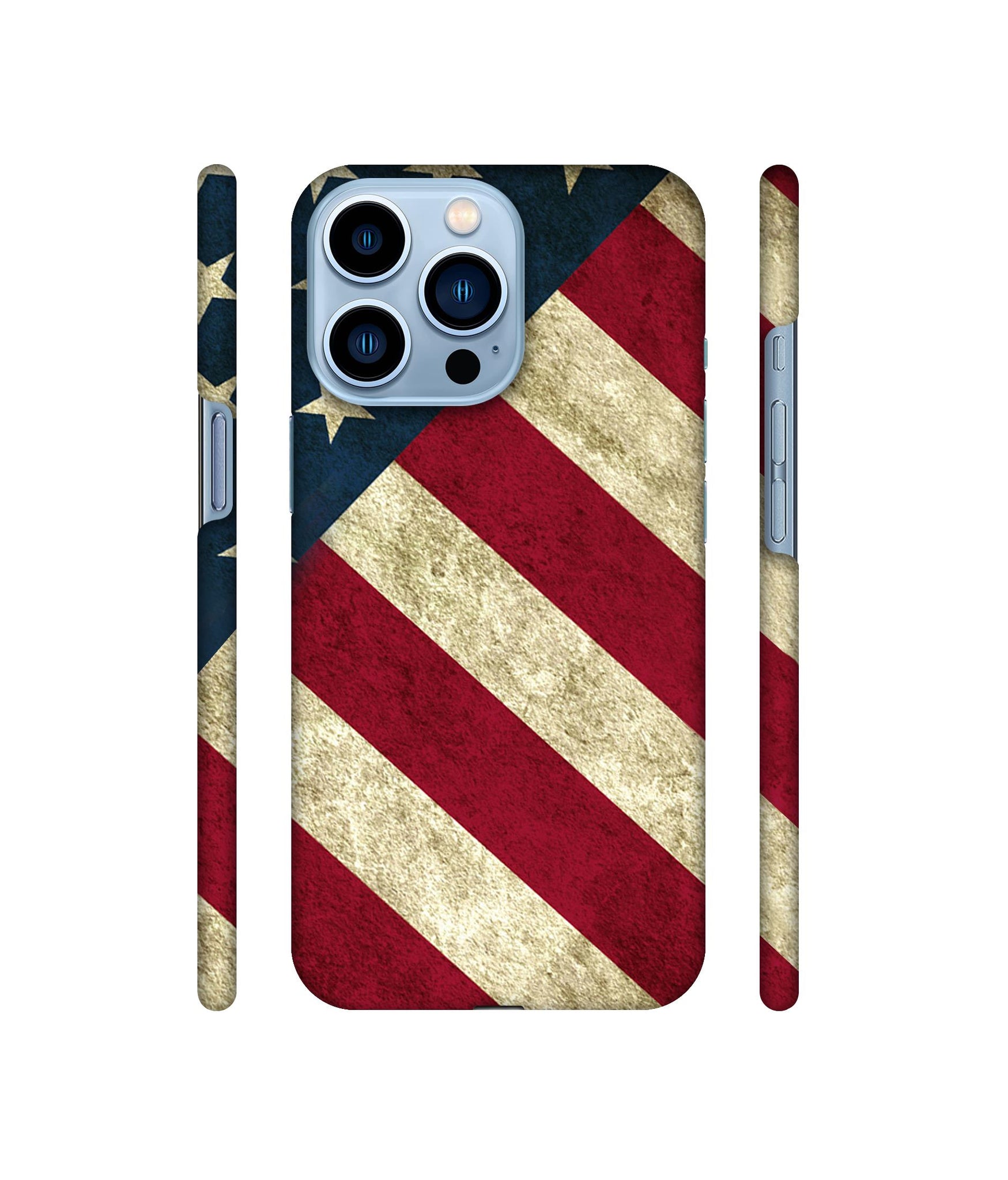 USA Flag Designer Hard Back Cover for Apple iPhone 13 Pro