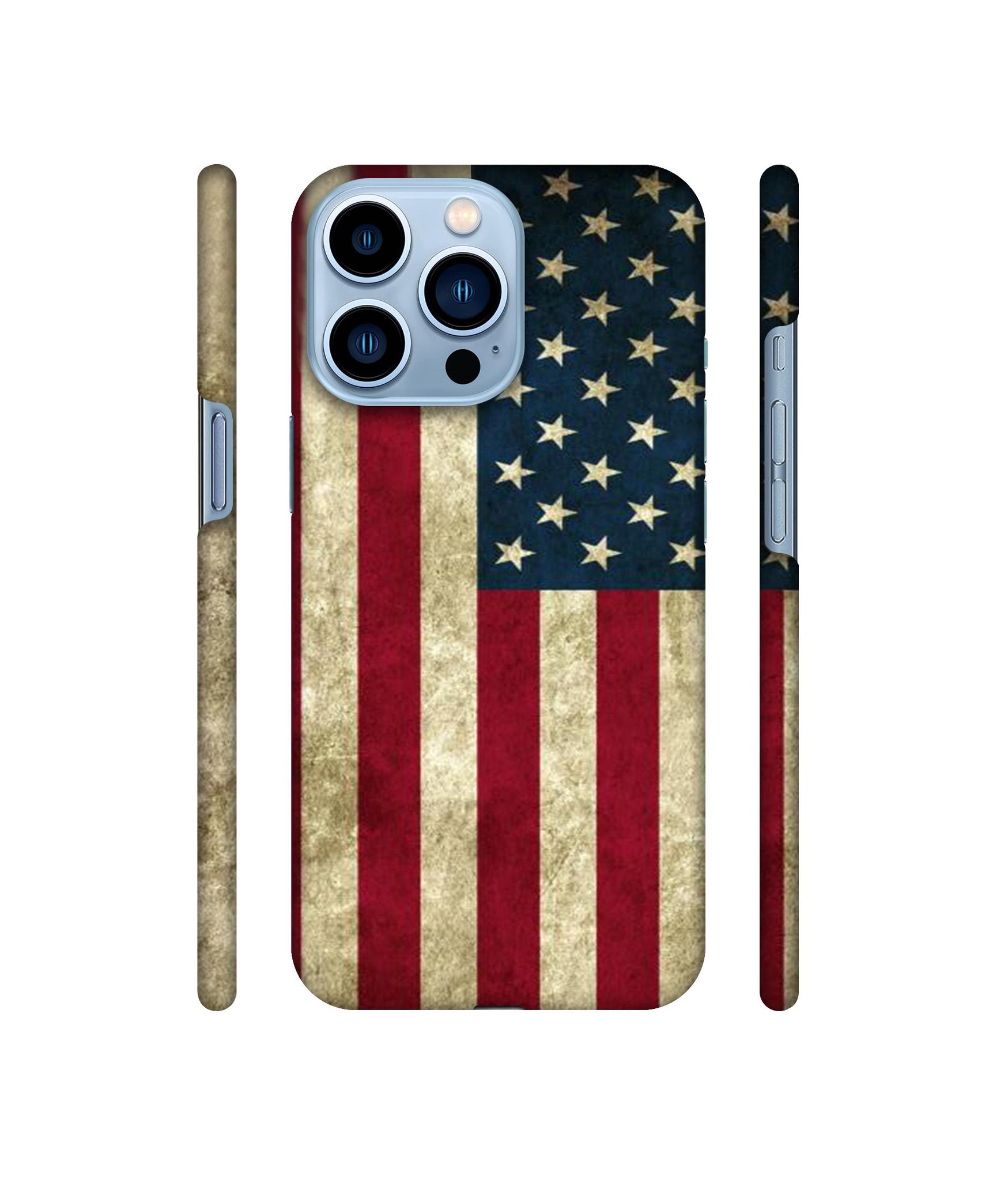 Vingate USA Flag Designer Hard Back Cover for Apple iPhone 13 Pro