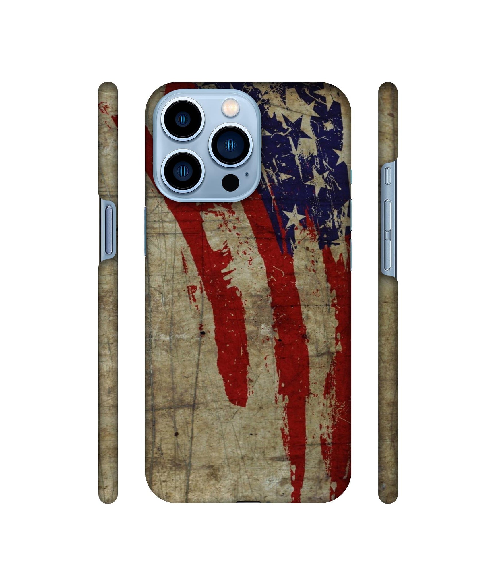 Vintage American Flag Designer Hard Back Cover for Apple iPhone 13 Pro