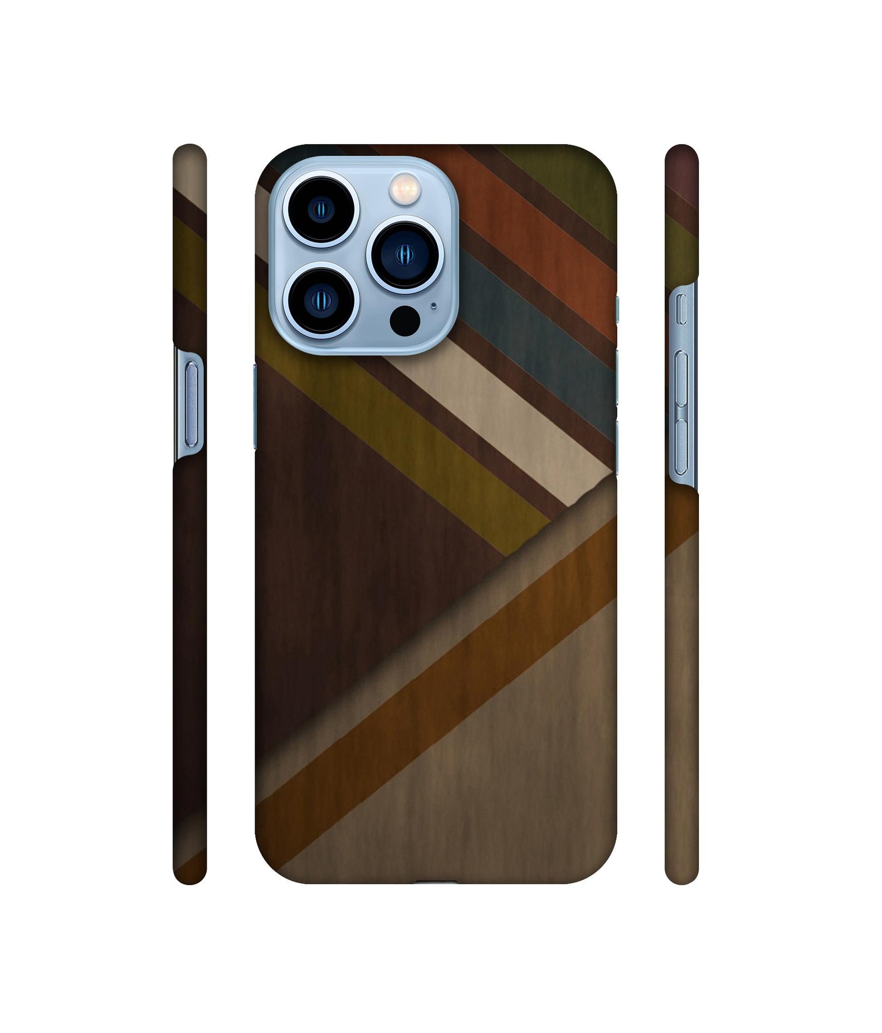 Colorful Wooden Pattern Designer Hard Back Cover for Apple iPhone 13 Pro