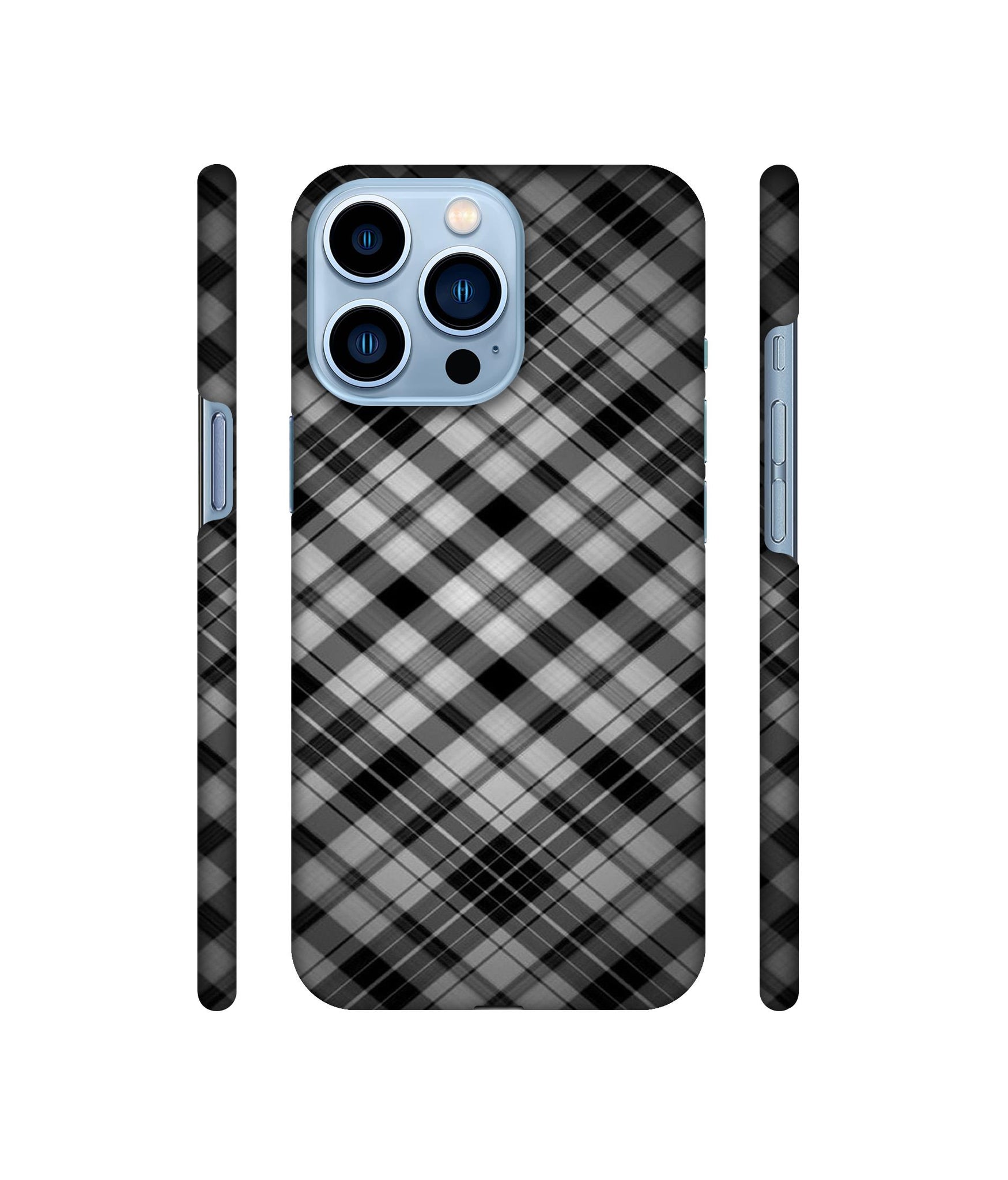 Black Stripes Pattern Designer Hard Back Cover for Apple iPhone 13 Pro