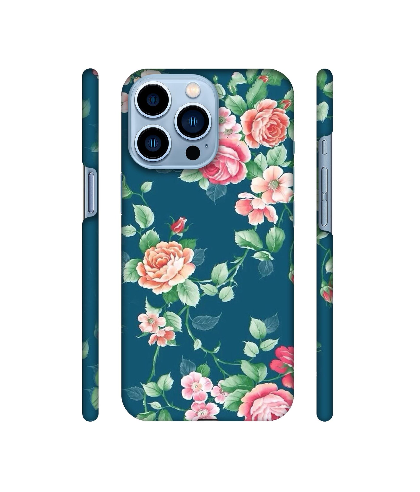 Vintage Floral Designer Hard Back Cover for Apple iPhone 13 Pro