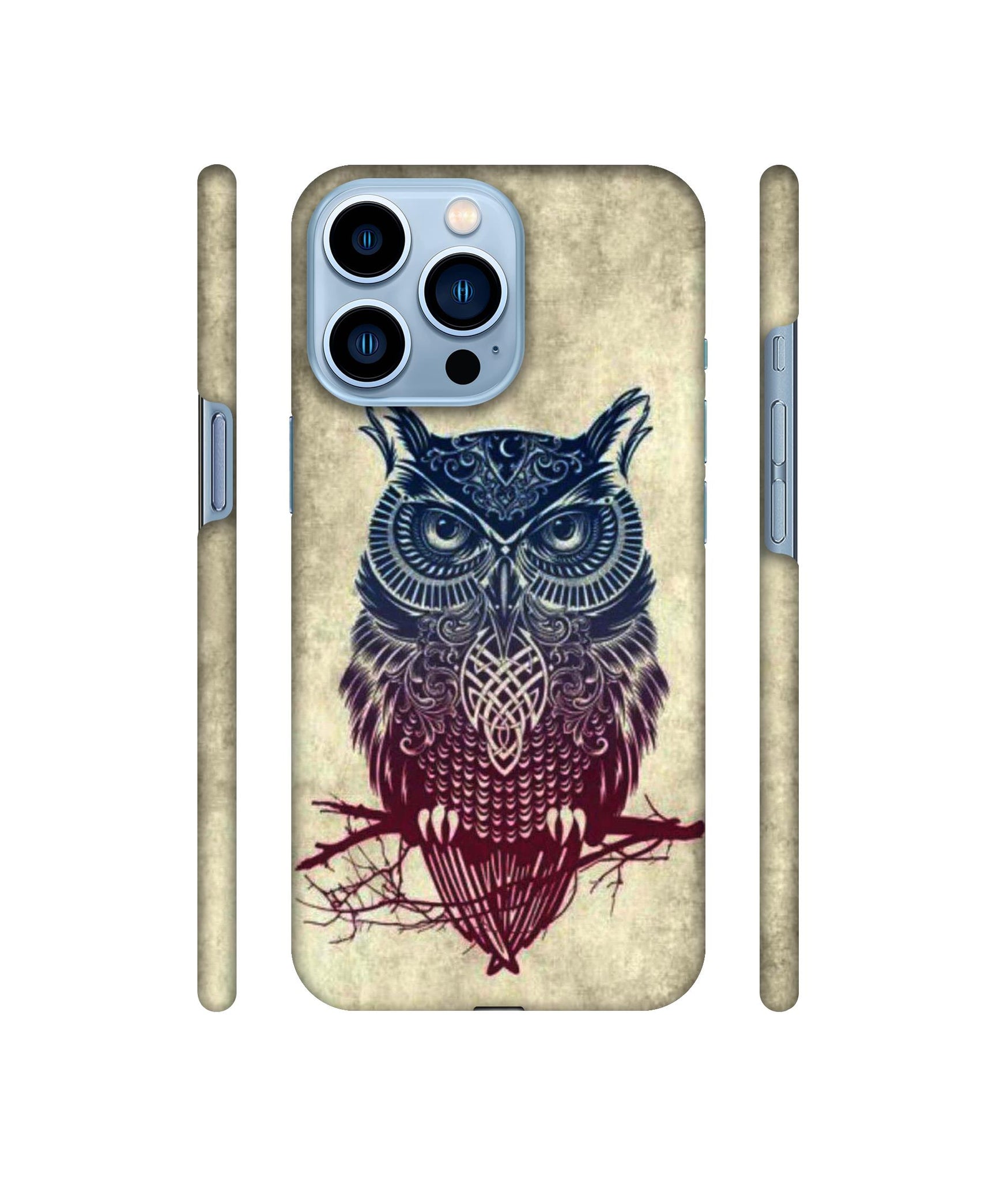 Owl Pattern Designer Hard Back Cover for Apple iPhone 13 Pro