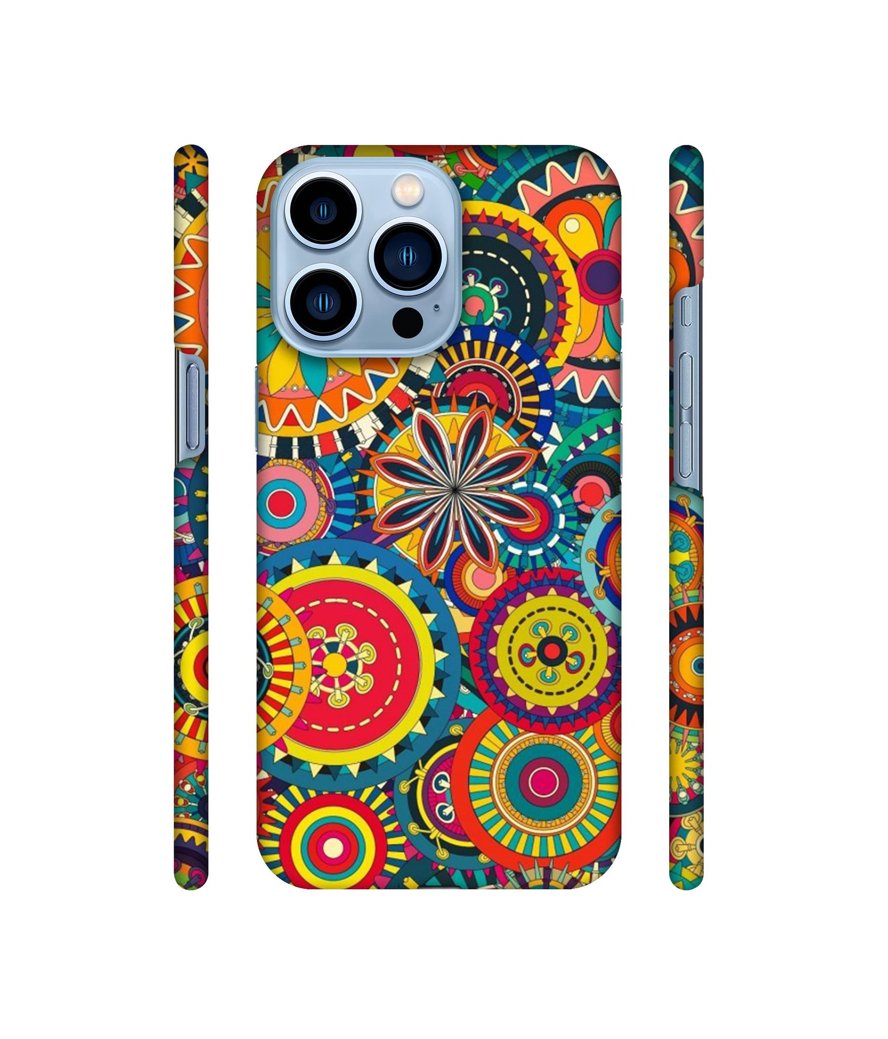 Ring Pattern Print Designer Hard Back Cover for Apple iPhone 13 Pro