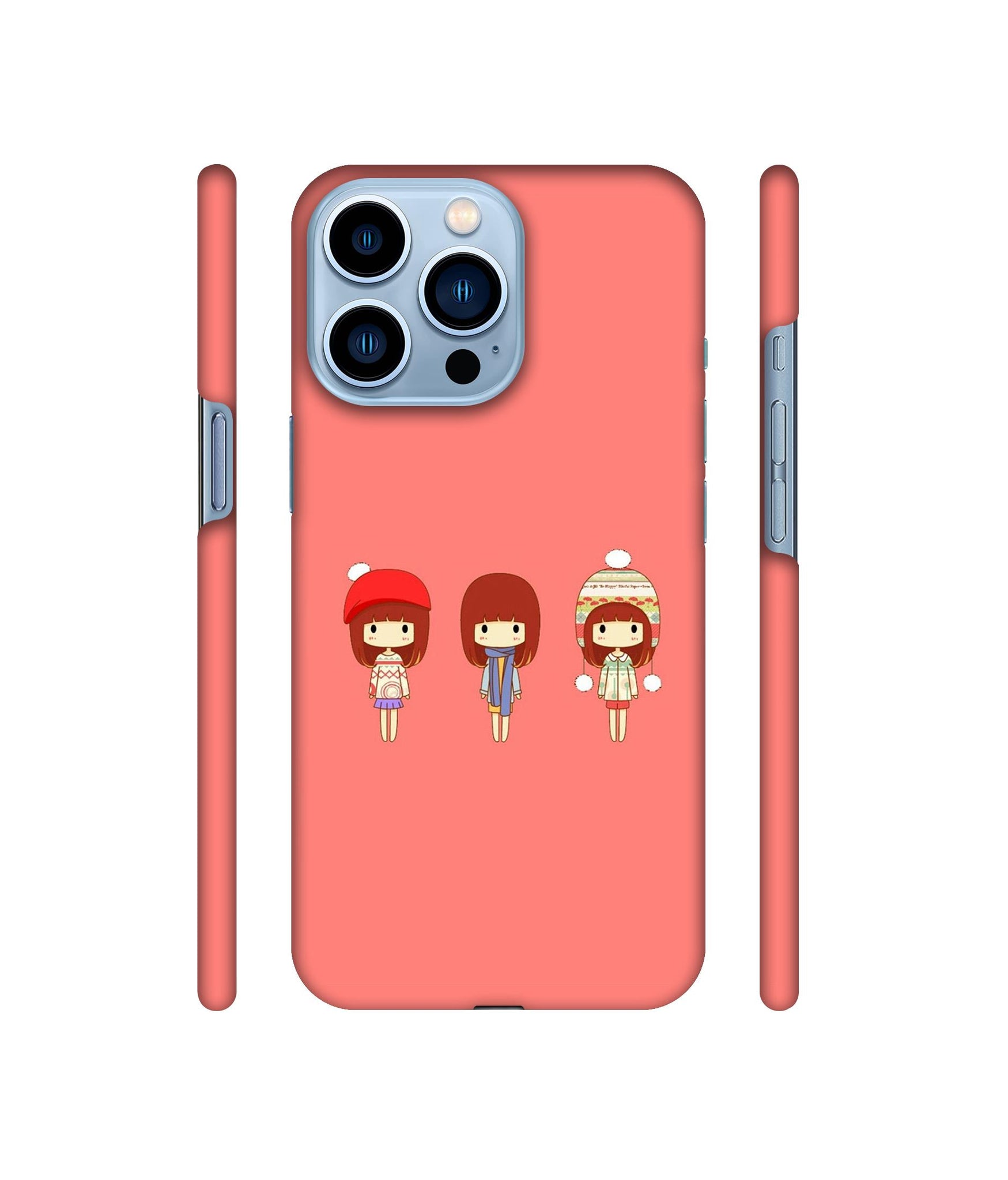 Cute Girls Designer Hard Back Cover for Apple iPhone 13 Pro