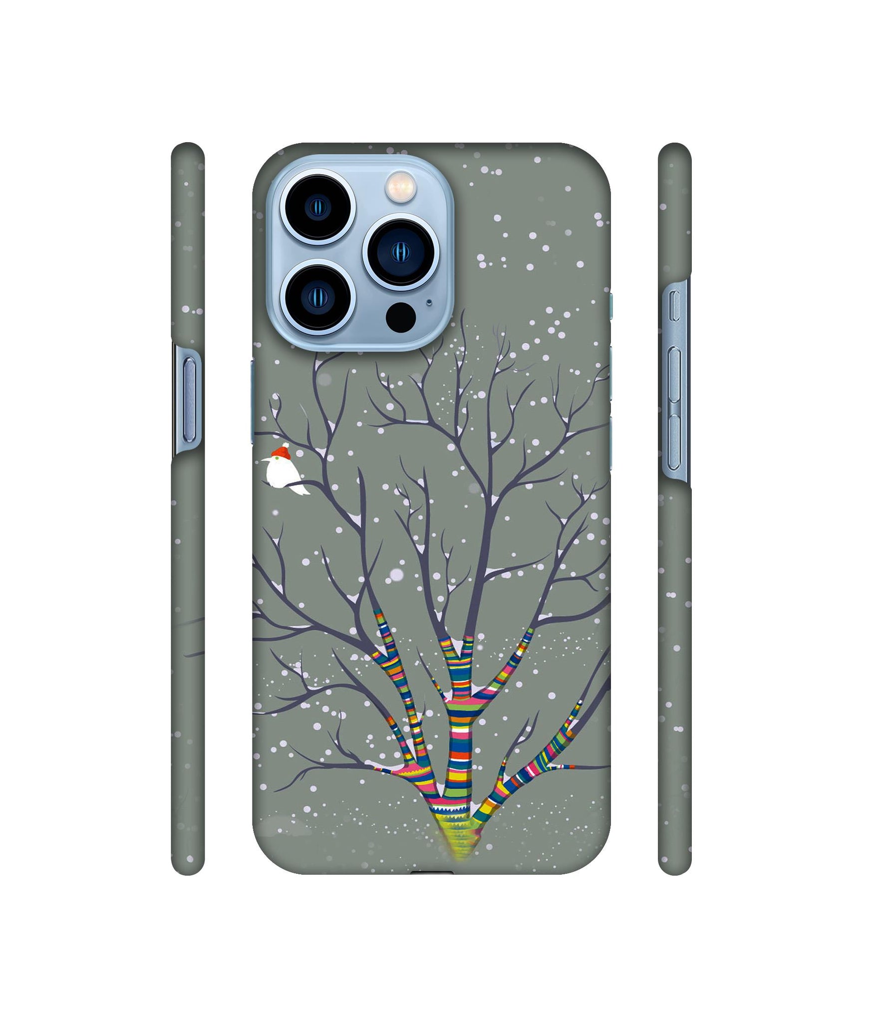 Winter Pattern Print Designer Hard Back Cover for Apple iPhone 13 Pro