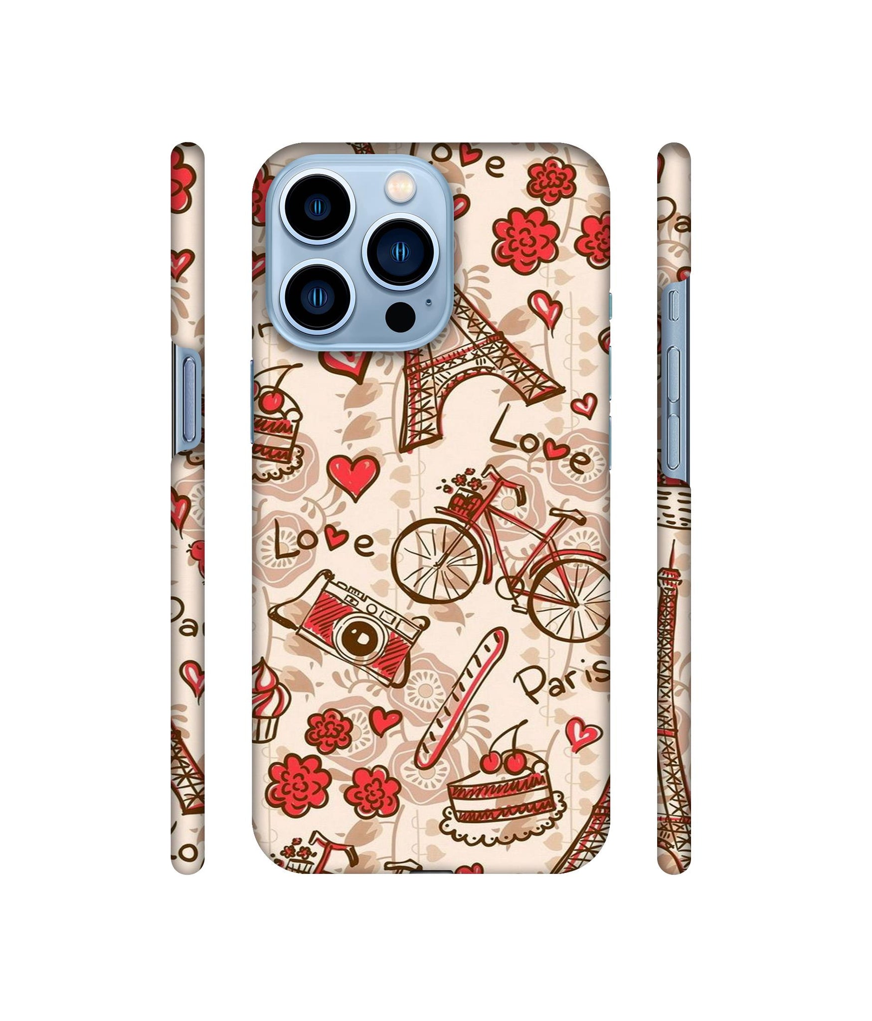 Vintage Paris Designer Hard Back Cover for Apple iPhone 13 Pro