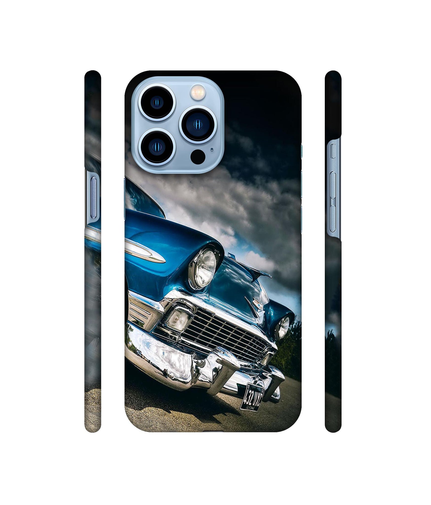 Vintage Car Pattern Designer Hard Back Cover for Apple iPhone 13 Pro