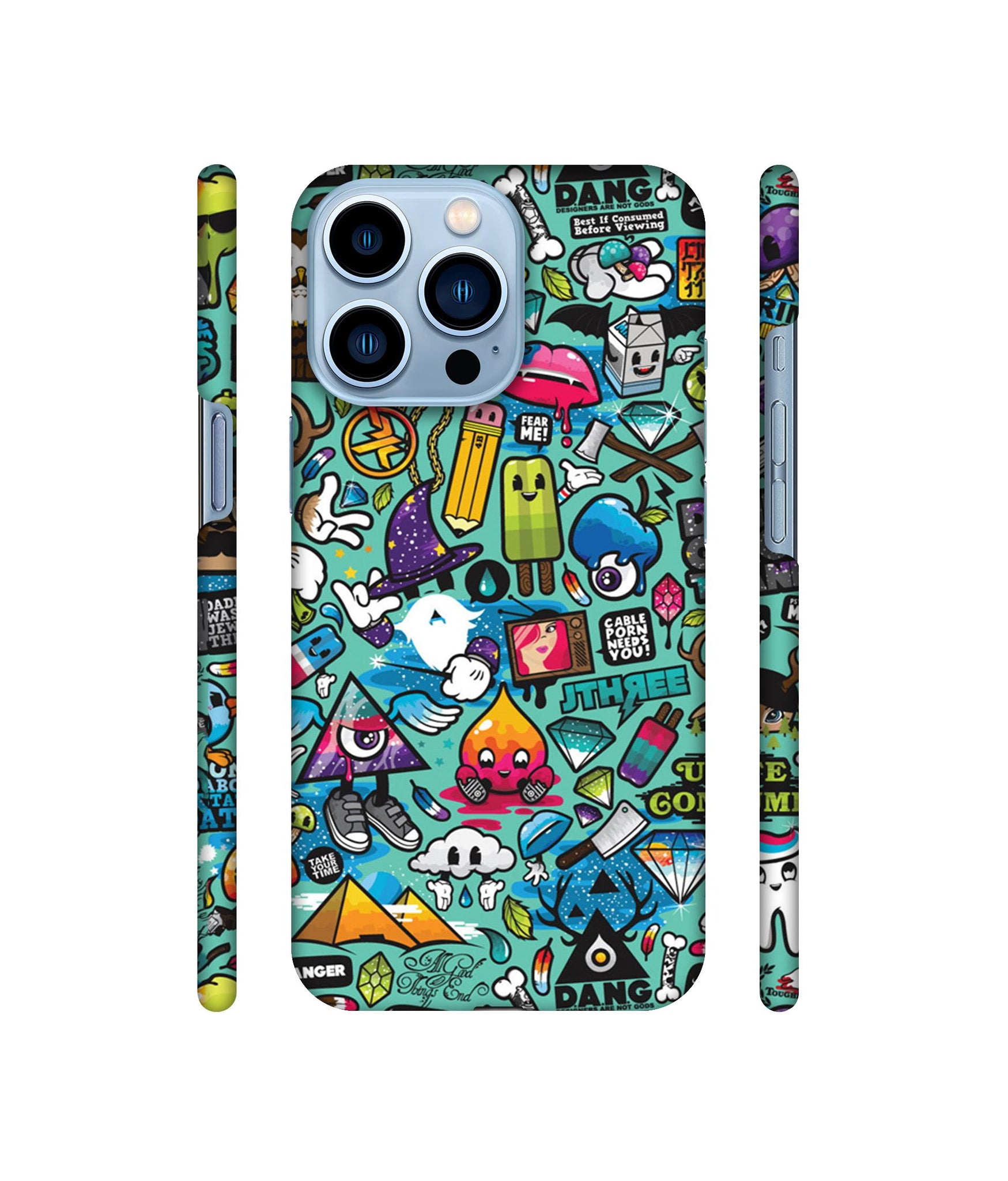 Crazy Designer Hard Back Cover for Apple iPhone 13 Pro