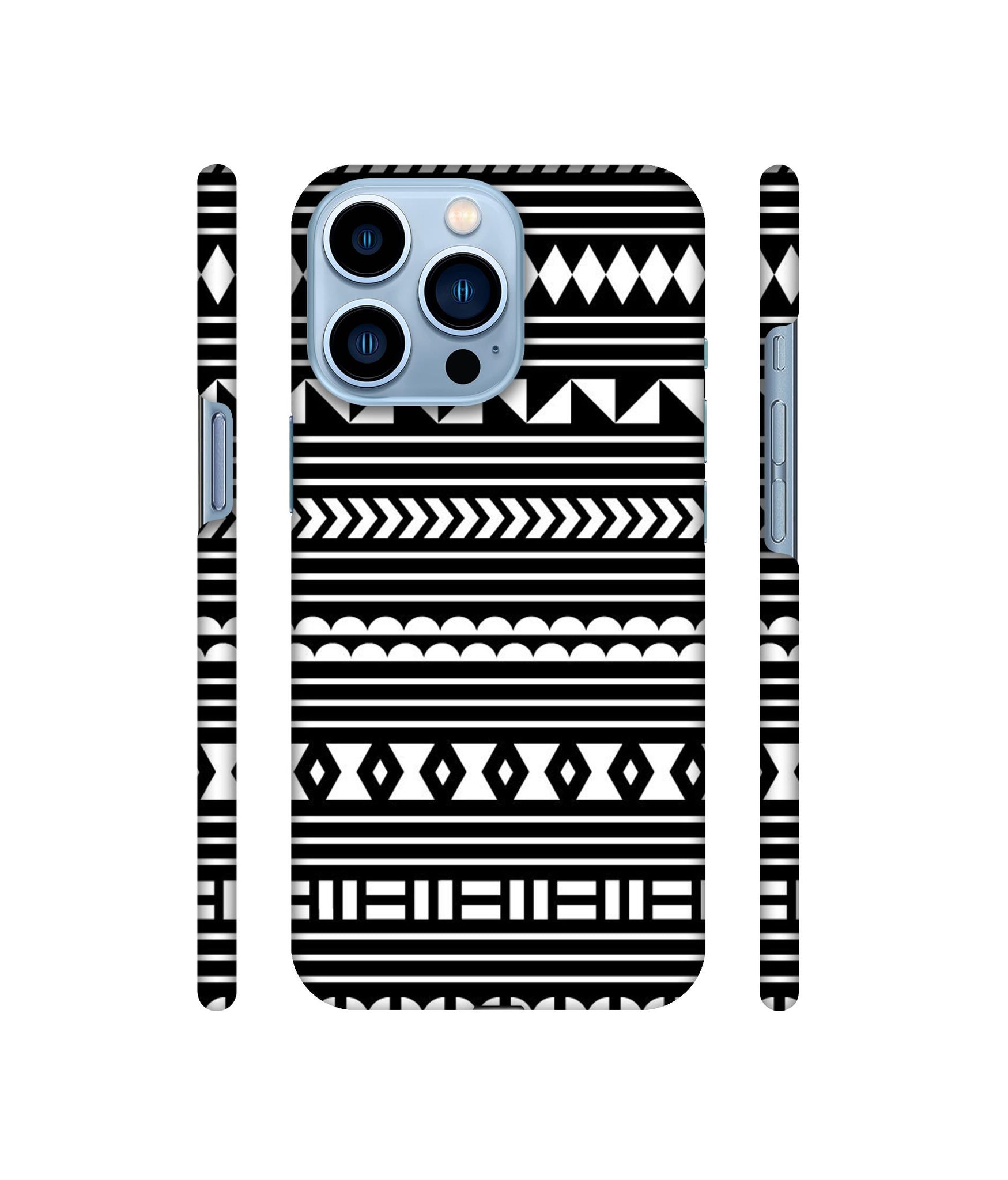 Black Pattern Designer Hard Back Cover for Apple iPhone 13 Pro