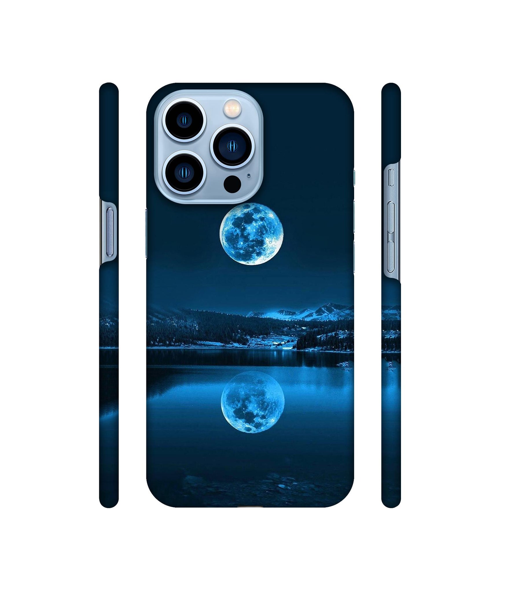 Moon Pattern Print Designer Hard Back Cover for Apple iPhone 13 Pro