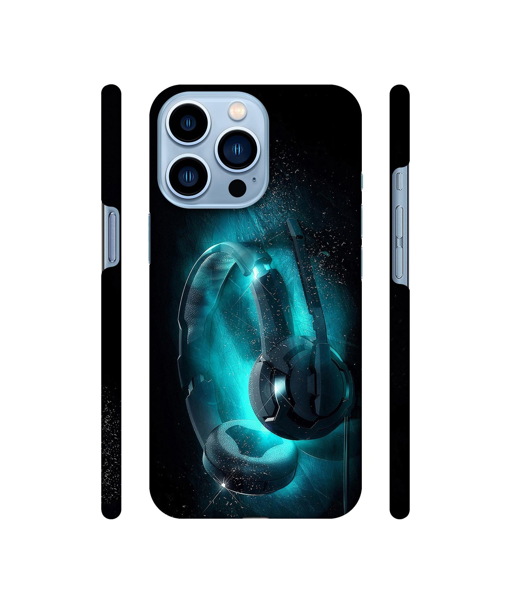 Cool Headphone Designer Hard Back Cover for Apple iPhone 13 Pro