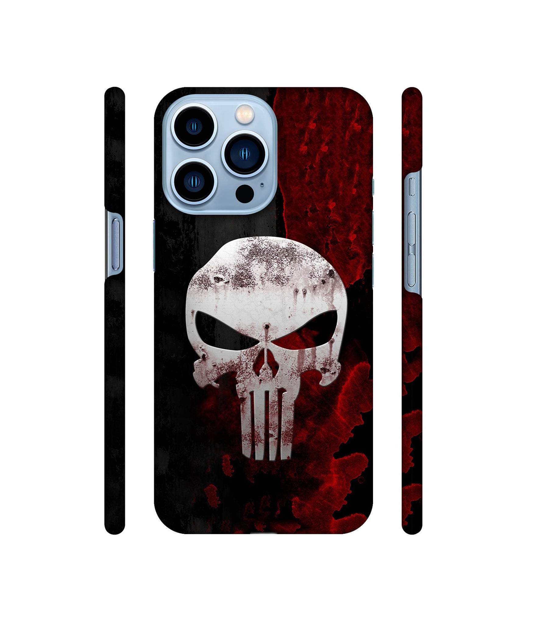 Punisher Skull Designer Hard Back Cover for Apple iPhone 13 Pro