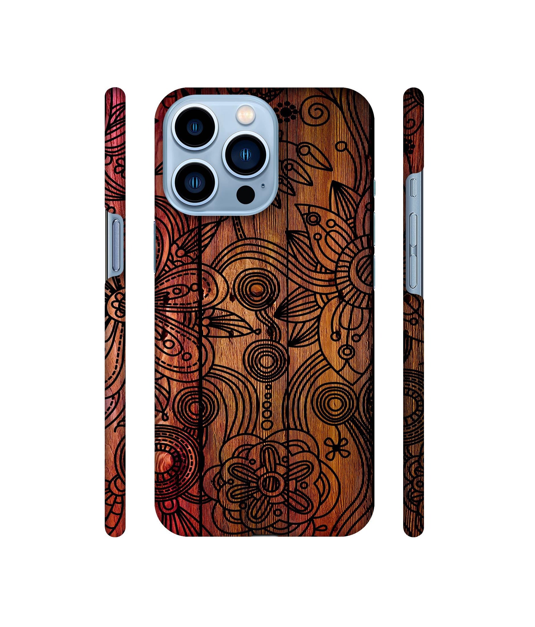 Dark Wooden Background Designer Hard Back Cover for Apple iPhone 13 Pro