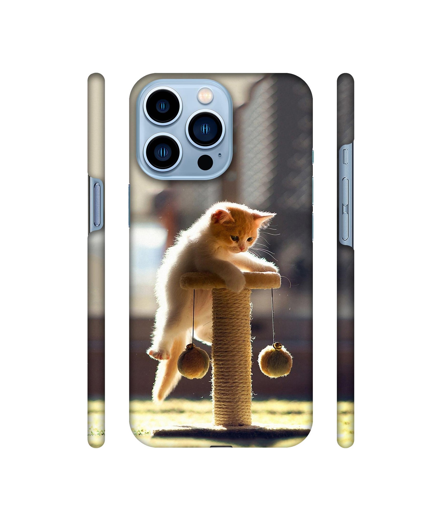 Cat Climbing Designer Hard Back Cover for Apple iPhone 13 Pro