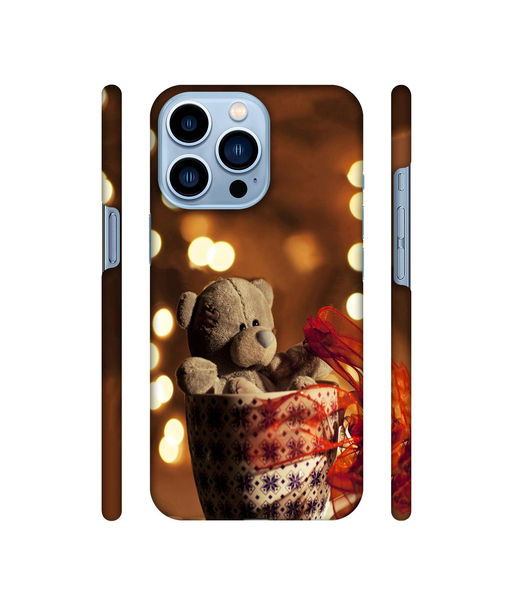 Teddy In Cup Designer Hard Back Cover for Apple iPhone 13 Pro