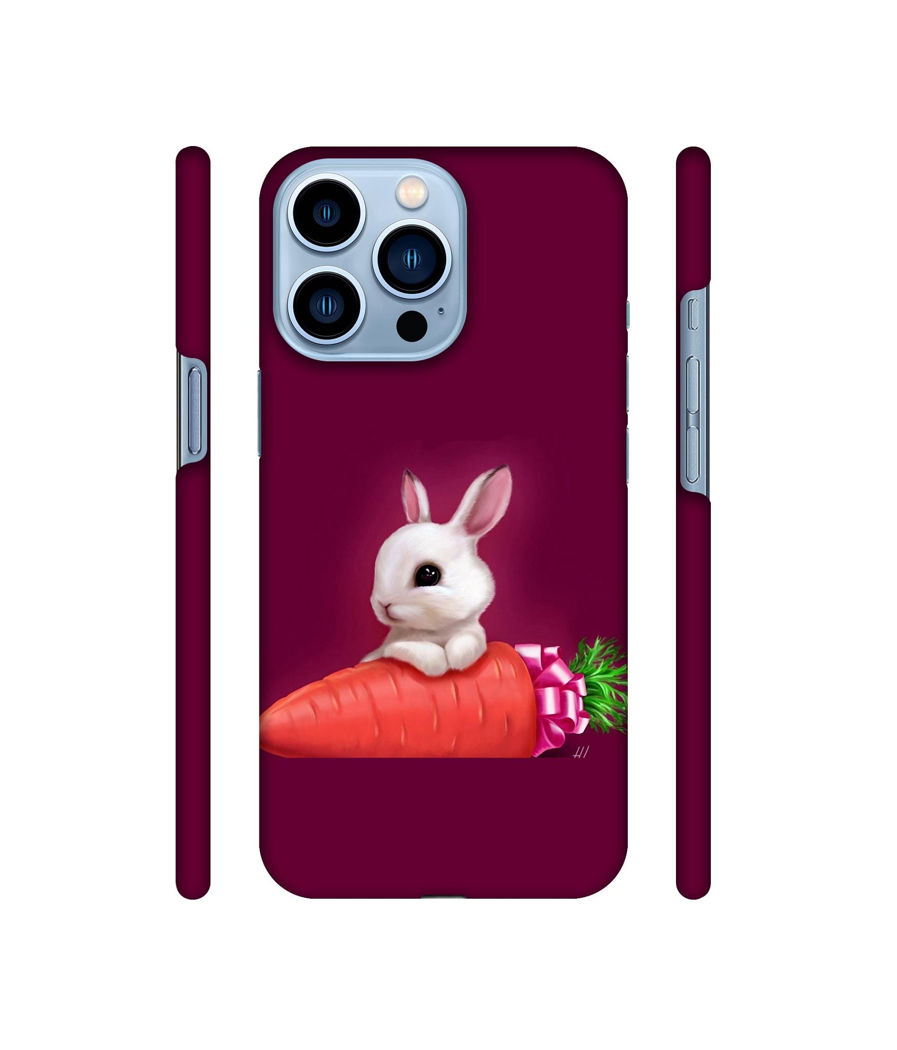 Bunny With Carrot Designer Hard Back Cover for Apple iPhone 13 Pro