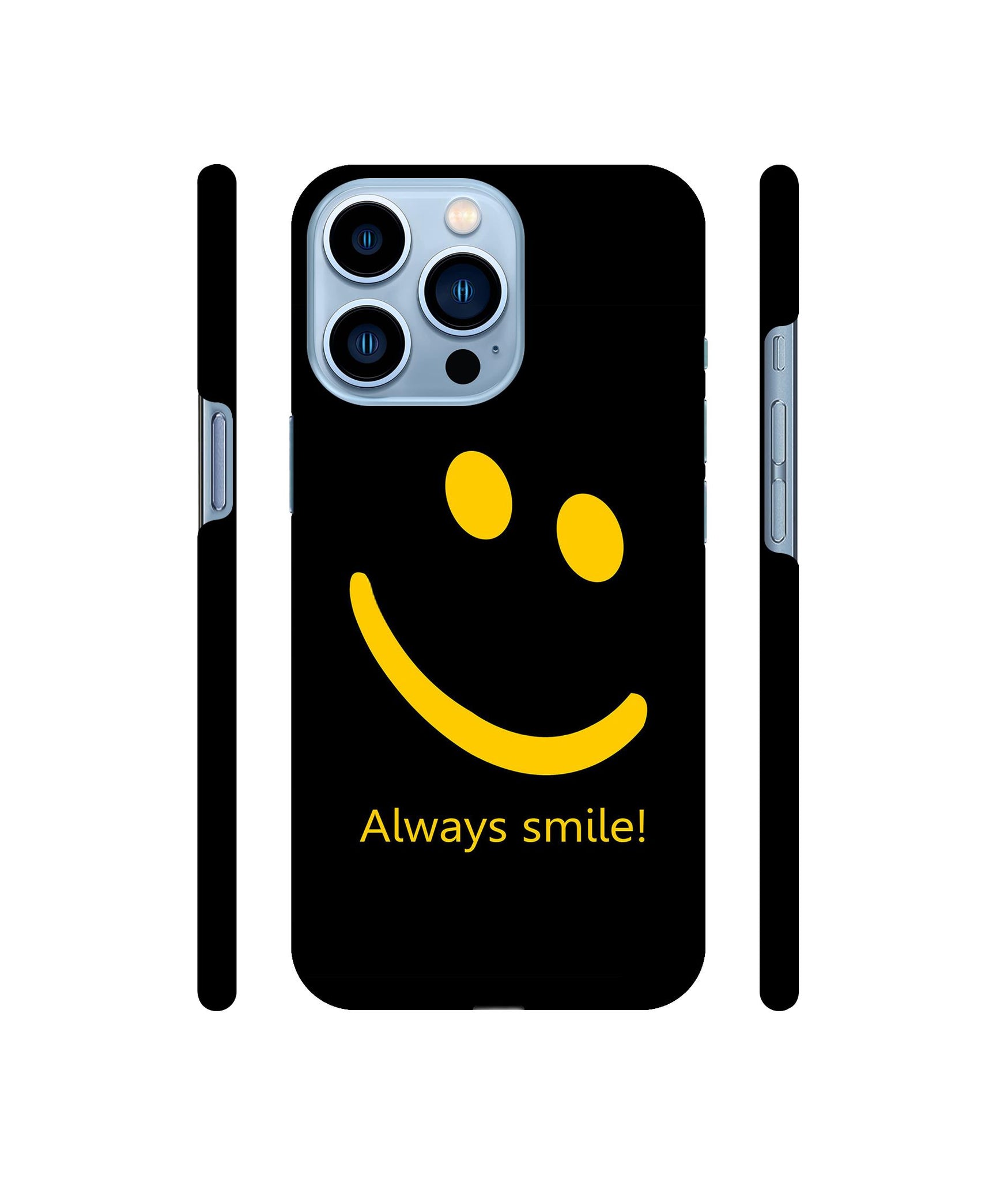 Always Smile Quote Designer Hard Back Cover for Apple iPhone 13 Pro