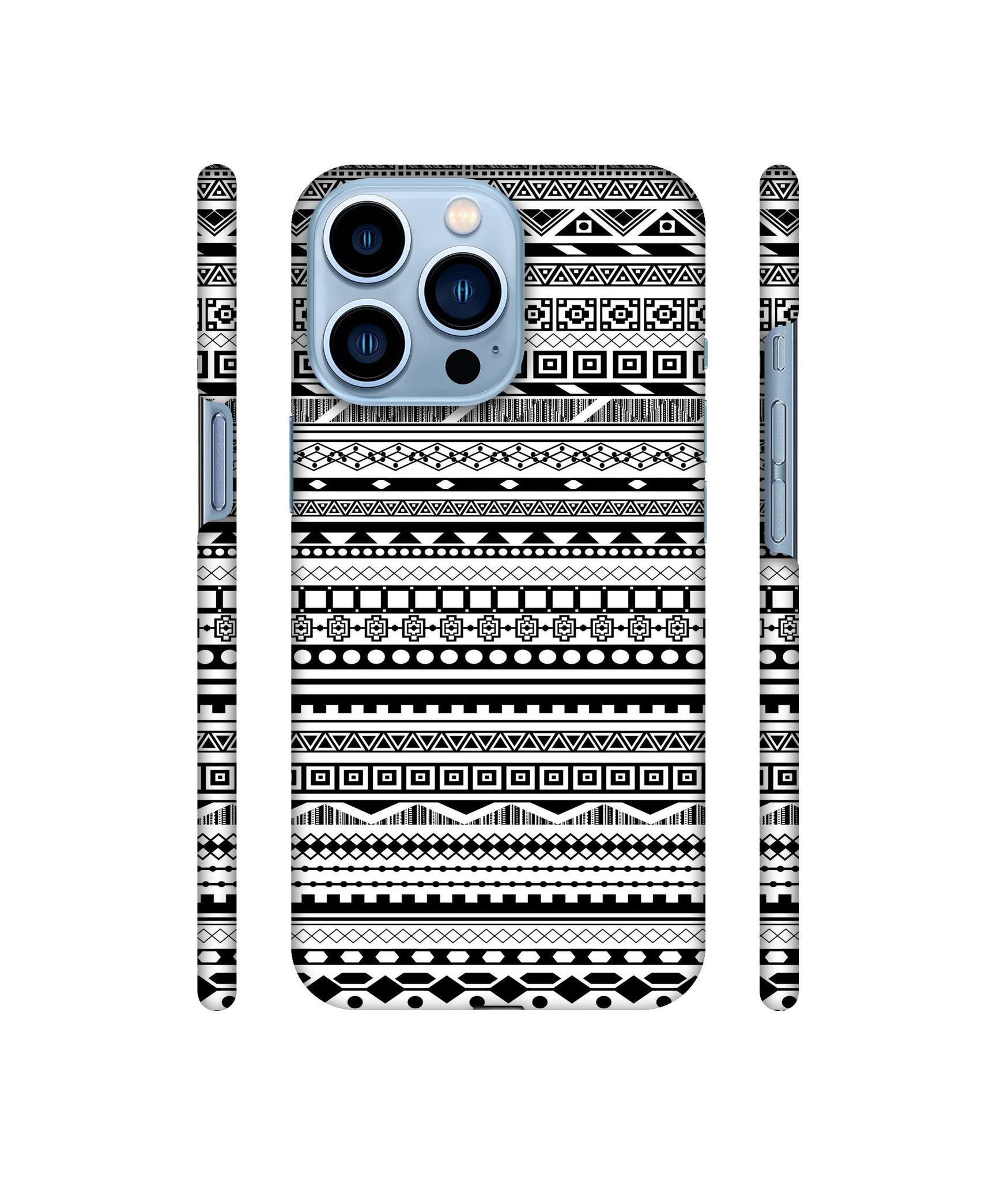 Black & White Patterns Designer Hard Back Cover for Apple iPhone 13 Pro