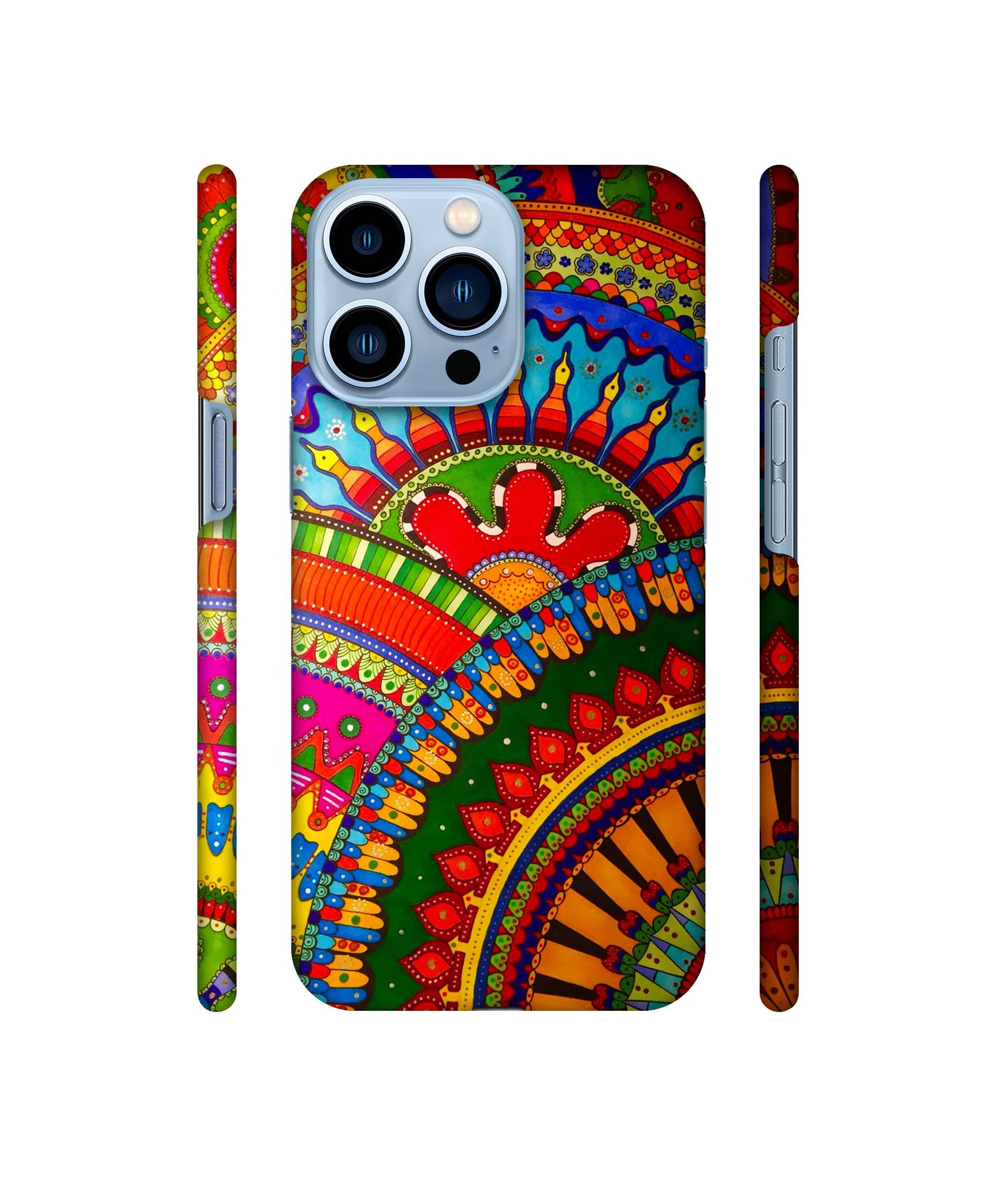 Rajasthani Rangoli Art Designer Hard Back Cover for Apple iPhone 13 Pro