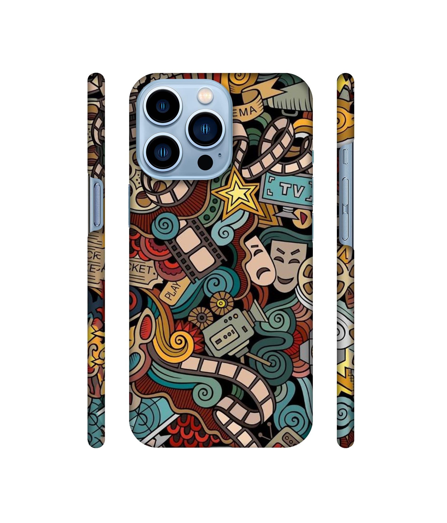 Movies Designer Hard Back Cover for Apple iPhone 13 Pro