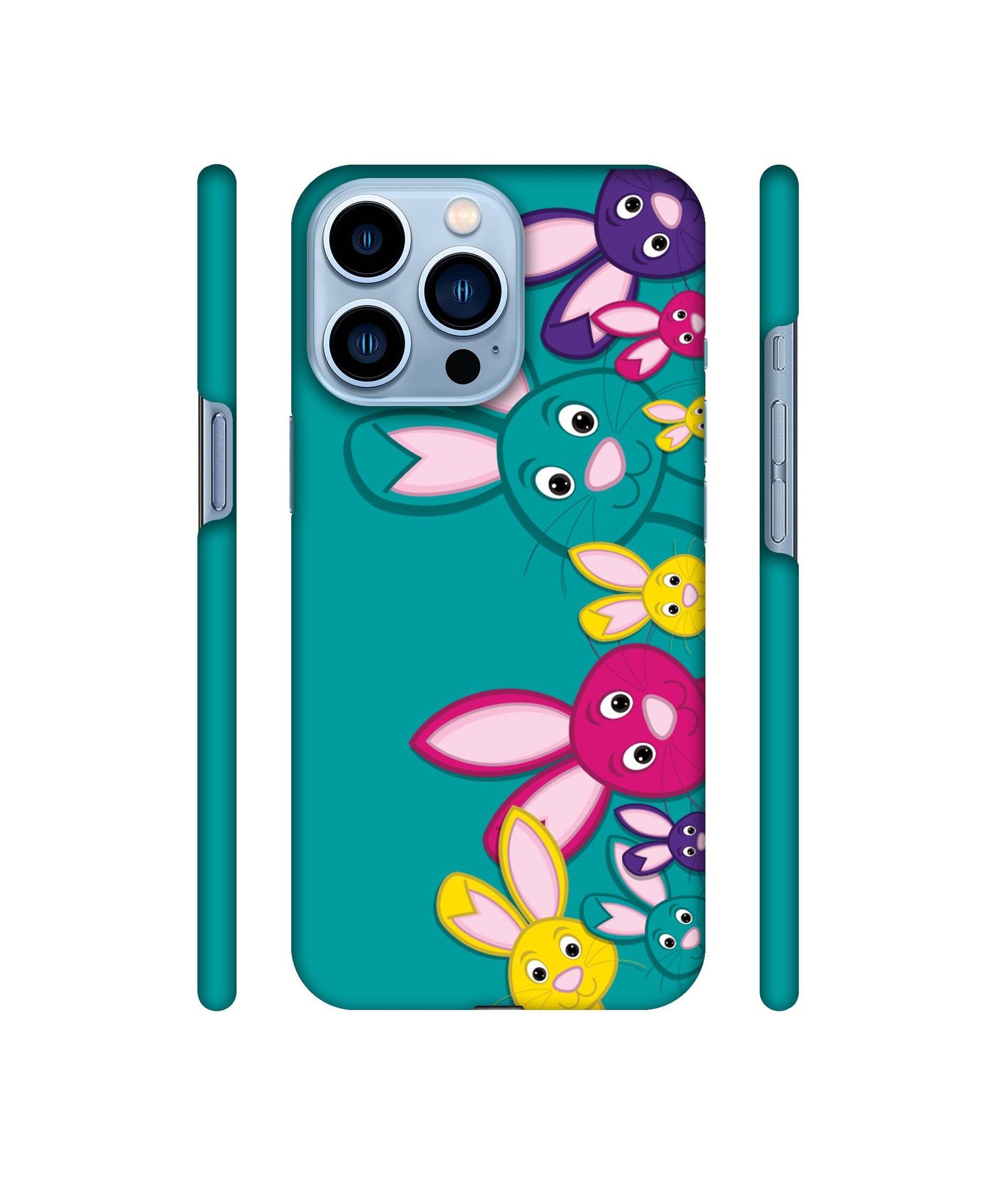 Rabbit Family Designer Hard Back Cover for Apple iPhone 13 Pro