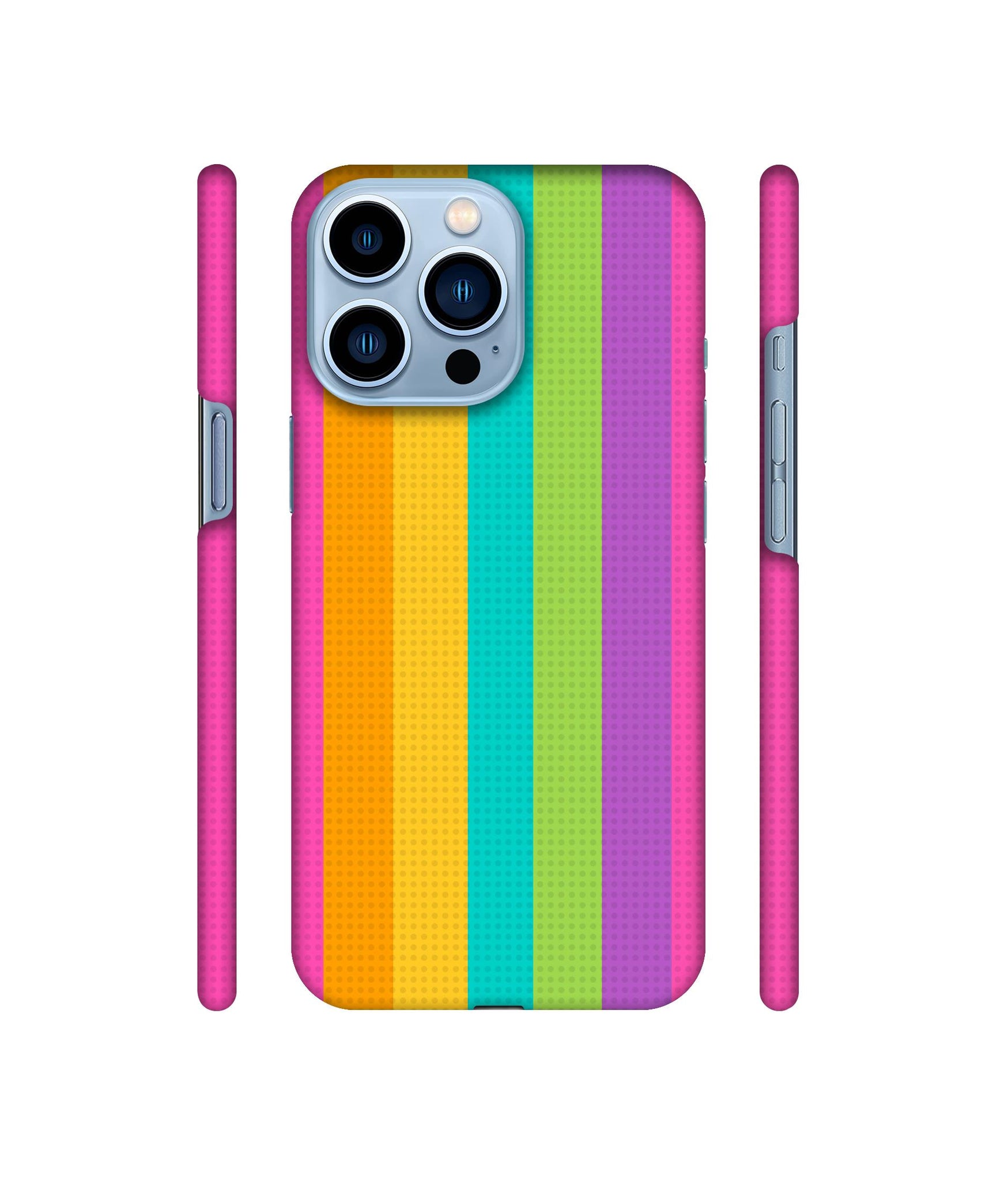 Random Colour Line Designer Hard Back Cover for Apple iPhone 13 Pro