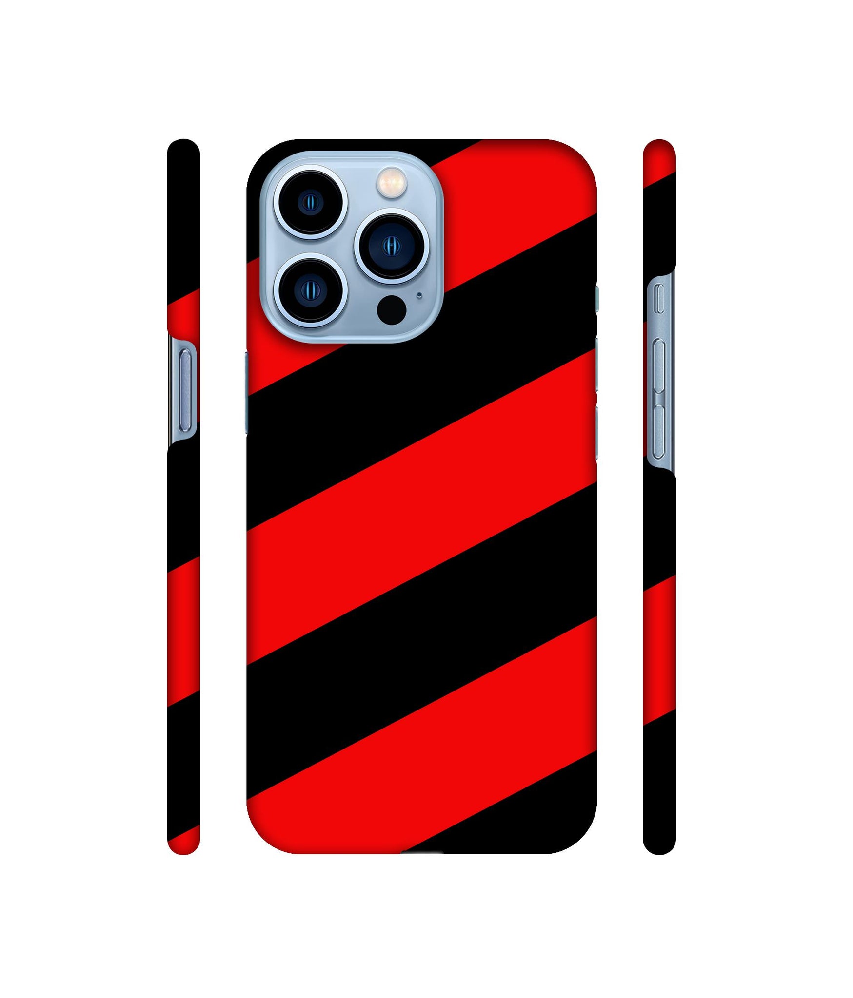 Red and Black Line Designer Hard Back Cover for Apple iPhone 13 Pro