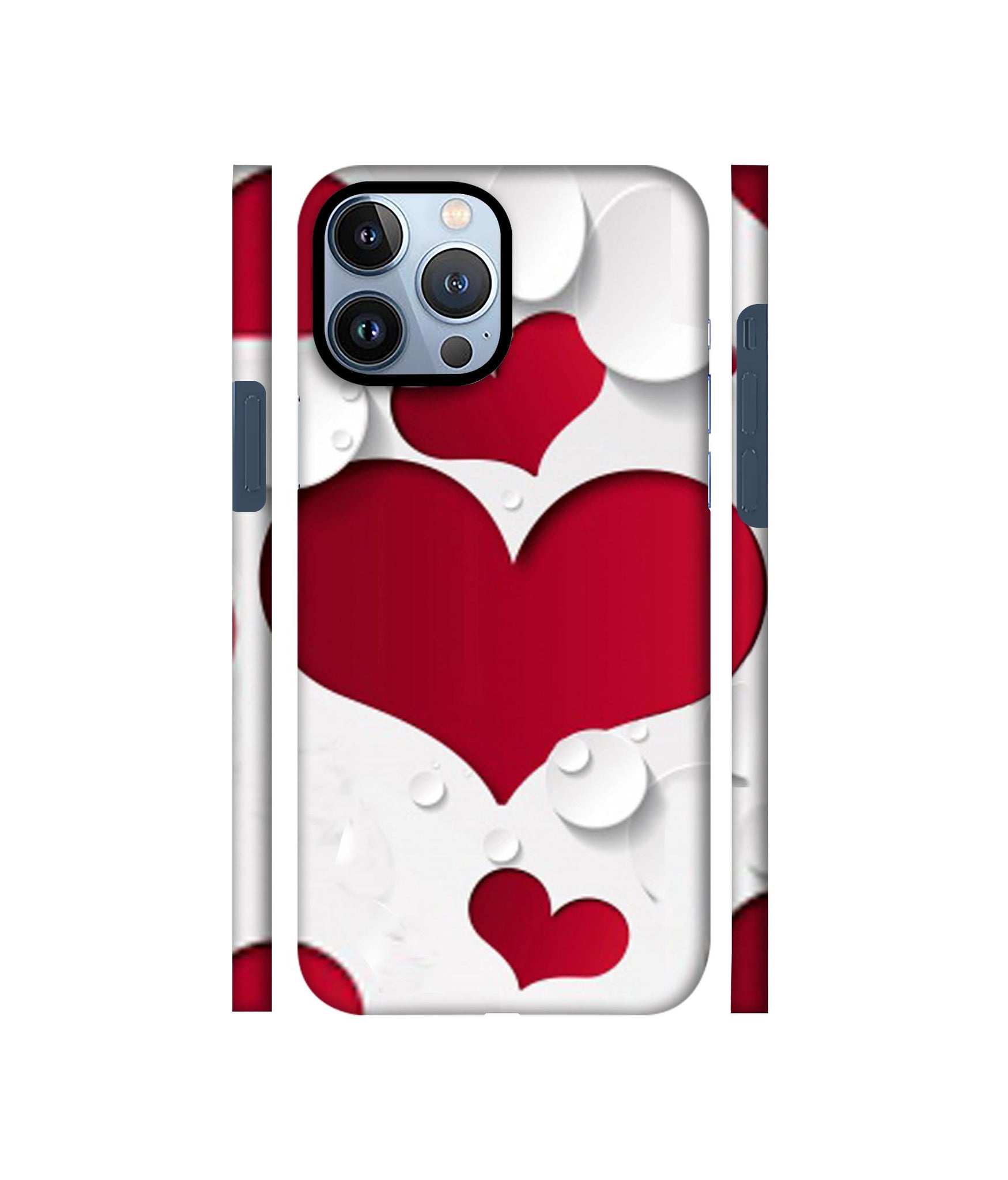 Multiple Hearts Designer Hard Back Cover for Apple iPhone 13 Pro