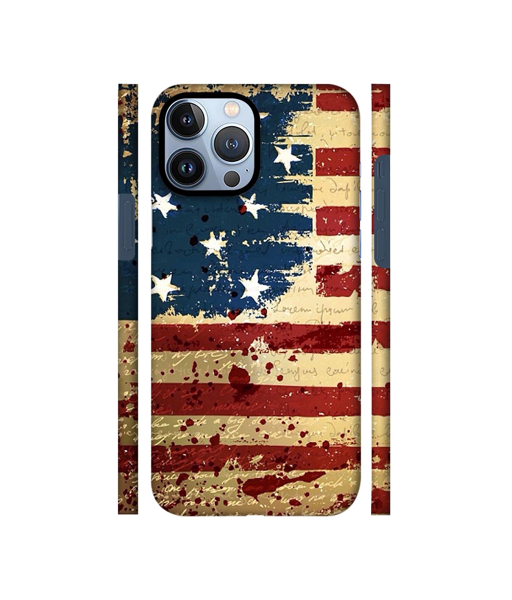 Colorful USA Flag Designer Hard Back Cover for Apple iPhone 13 Pro