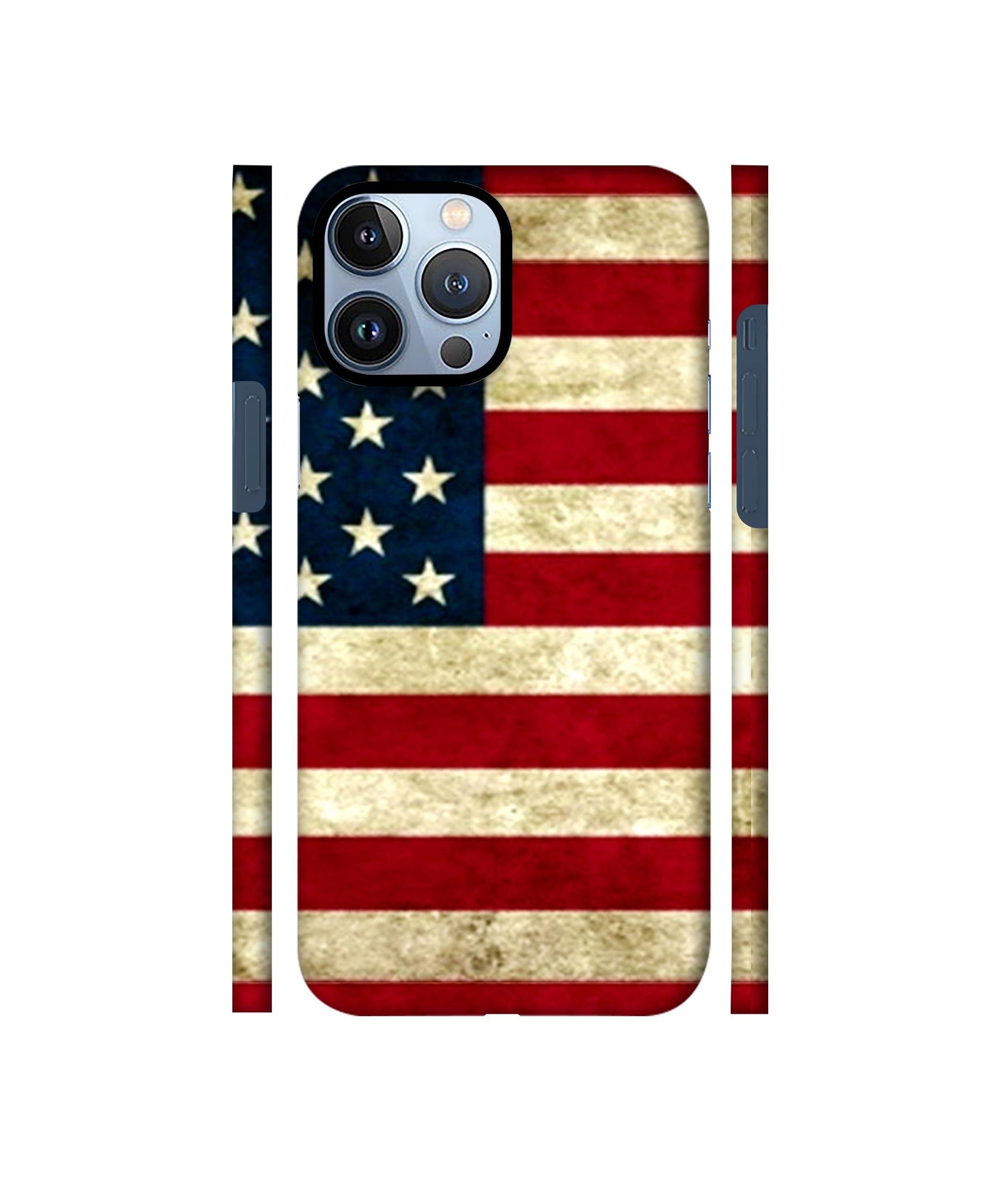 Multicoloured USA Flag Designer Hard Back Cover for Apple iPhone 13 Pro