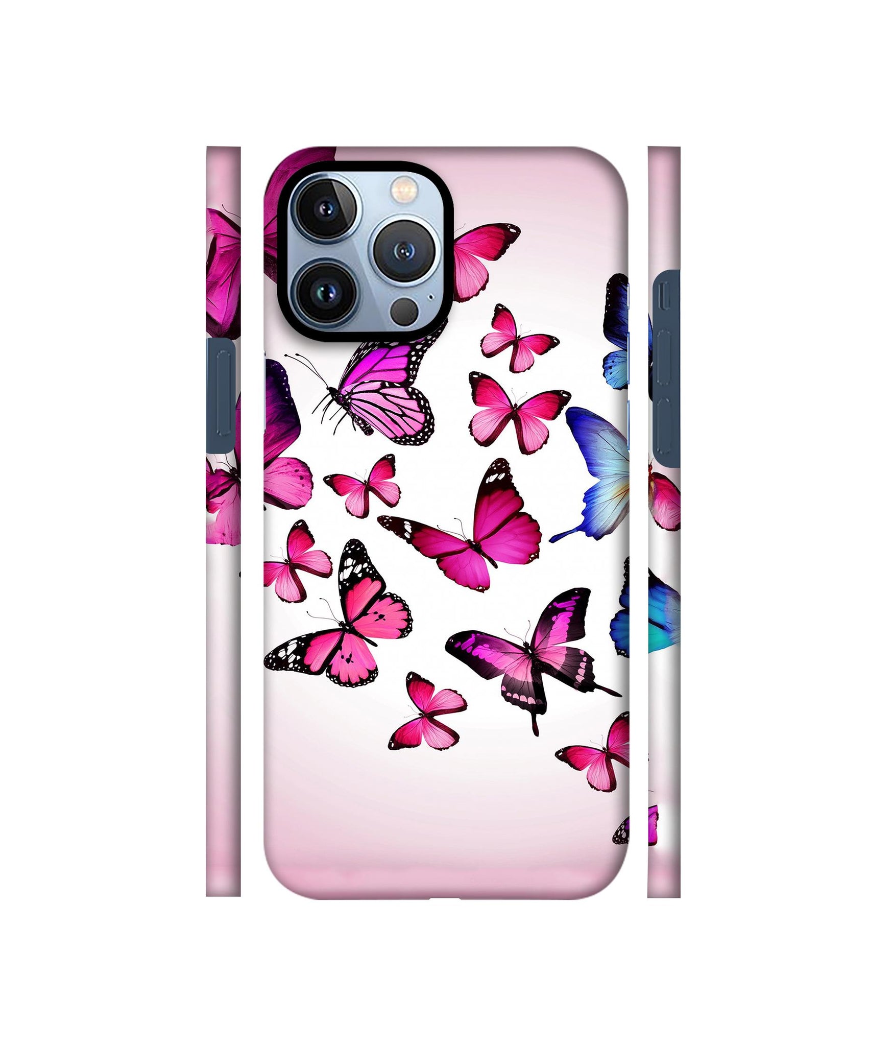 Flying Colorful Butterfly Designer Hard Back Cover for Apple iPhone 13 Pro