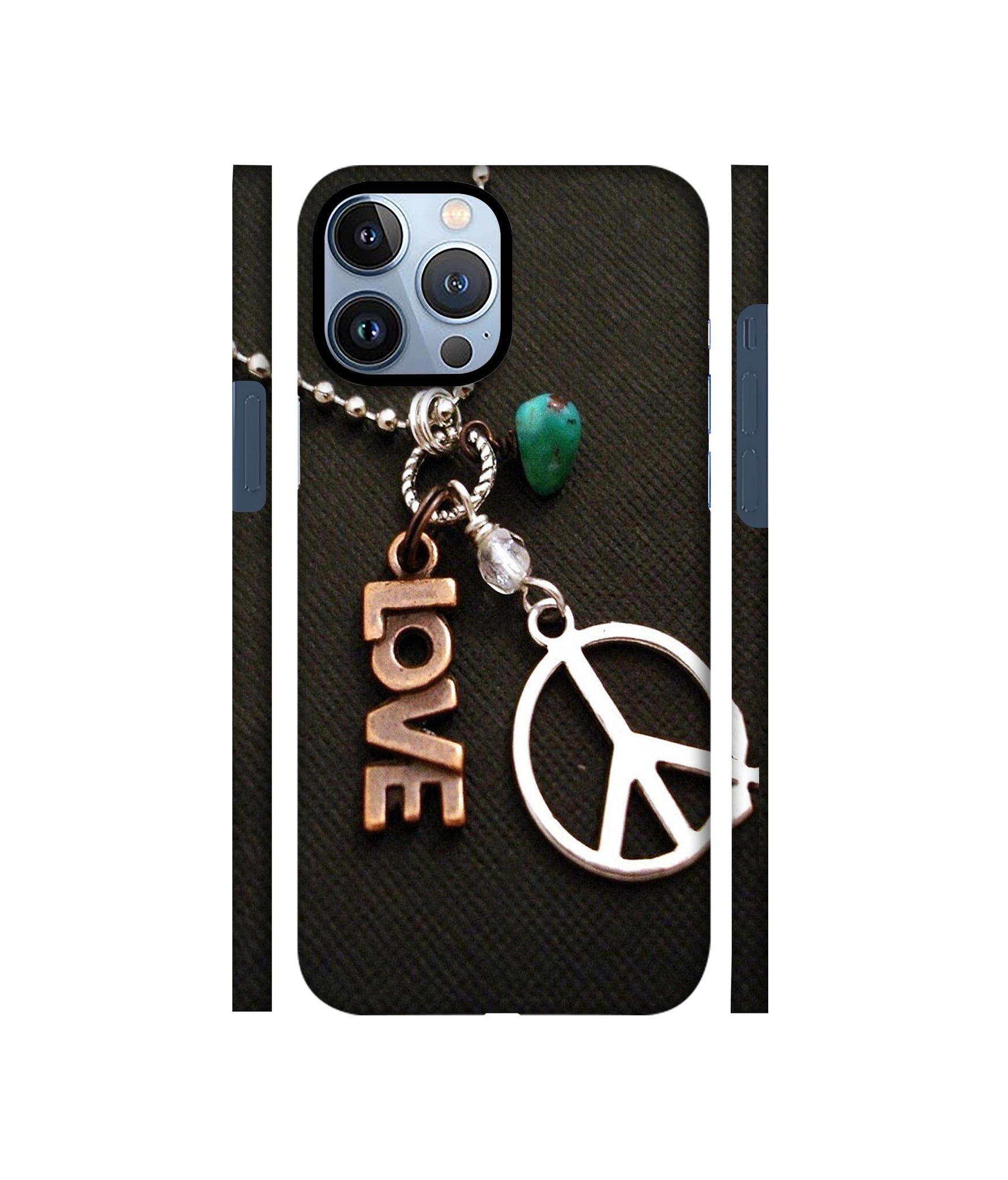 Love and Peace Designer Hard Back Cover for Apple iPhone 13 Pro