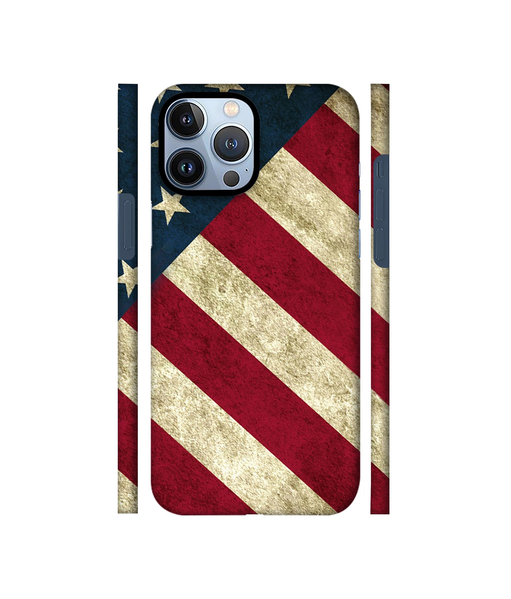 USA Flag Designer Hard Back Cover for Apple iPhone 13 Pro