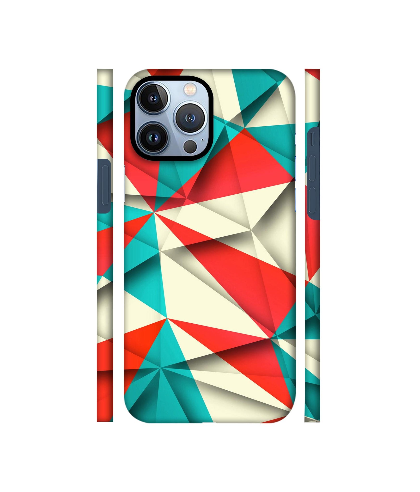 Red Blue White Pattern Designer Hard Back Cover for Apple iPhone 13 Pro