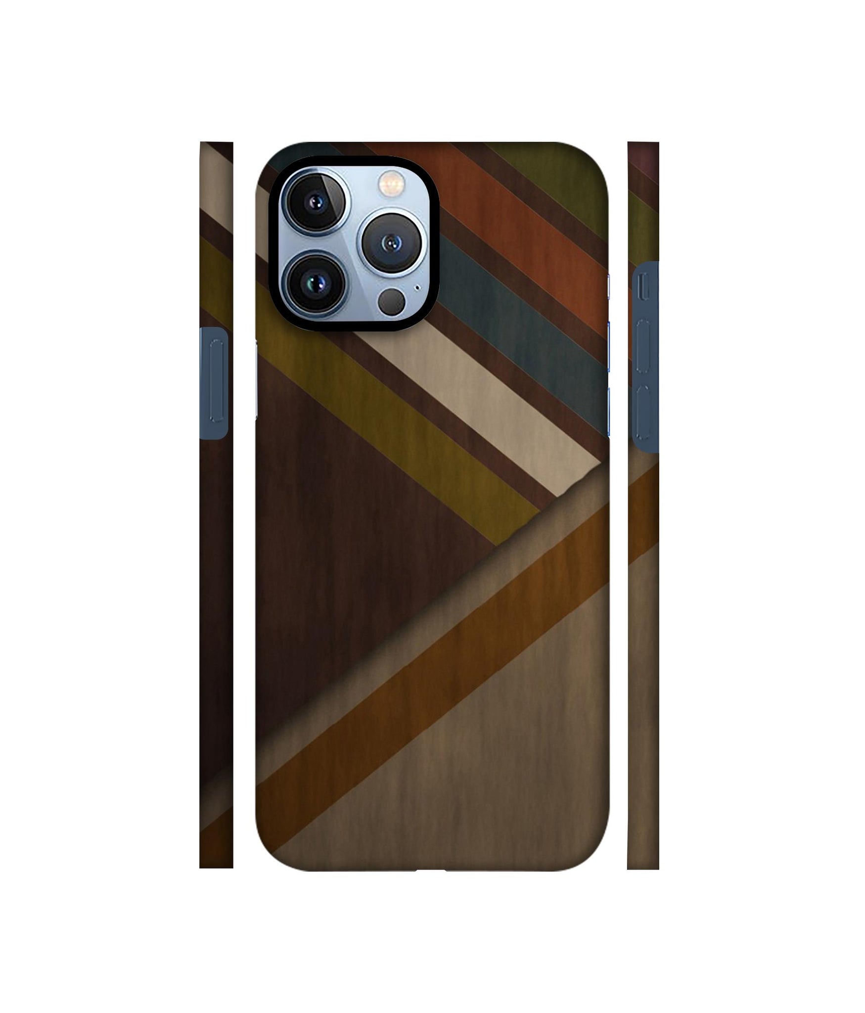 Colorful Wooden Pattern Designer Hard Back Cover for Apple iPhone 13 Pro